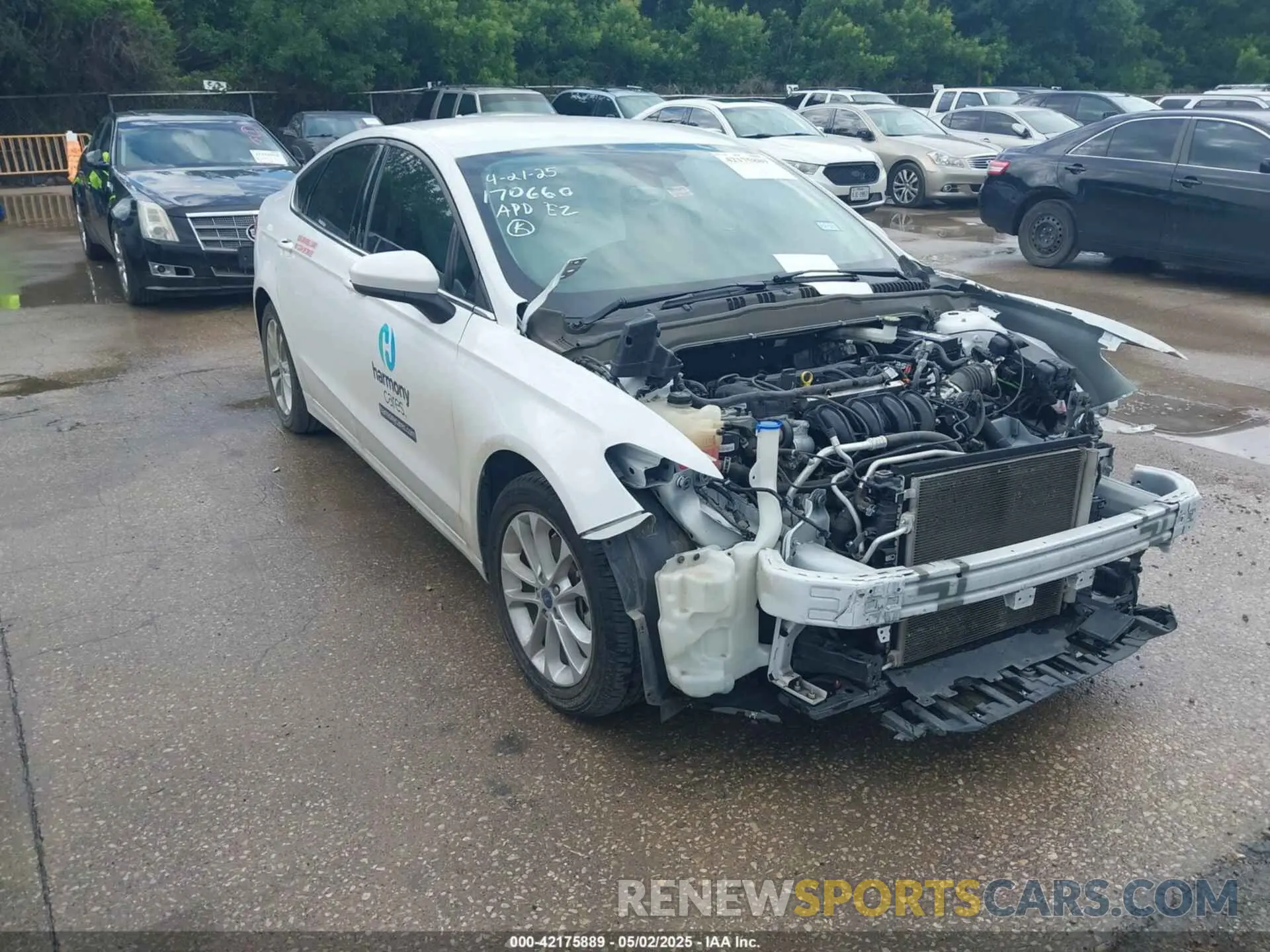 1 fotografías del automóvil dañado 3FA6P0H76LR154018 FORD FUSION 2020