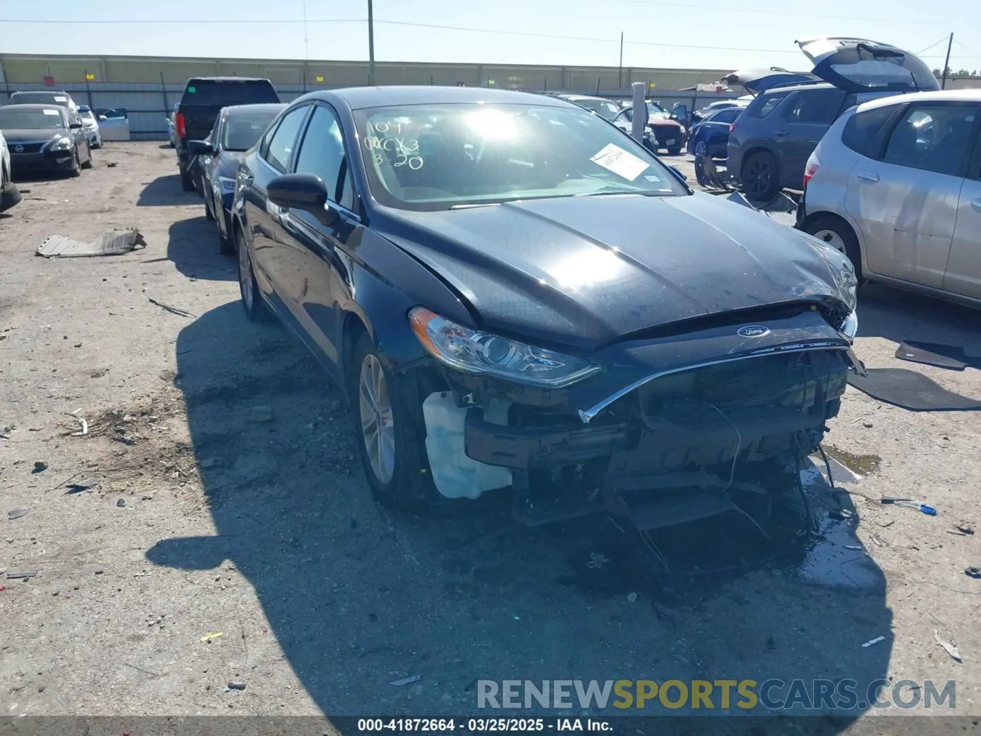 1 fotografías del automóvil dañado 3FA6P0HD0LR188042 FORD FUSION 2020