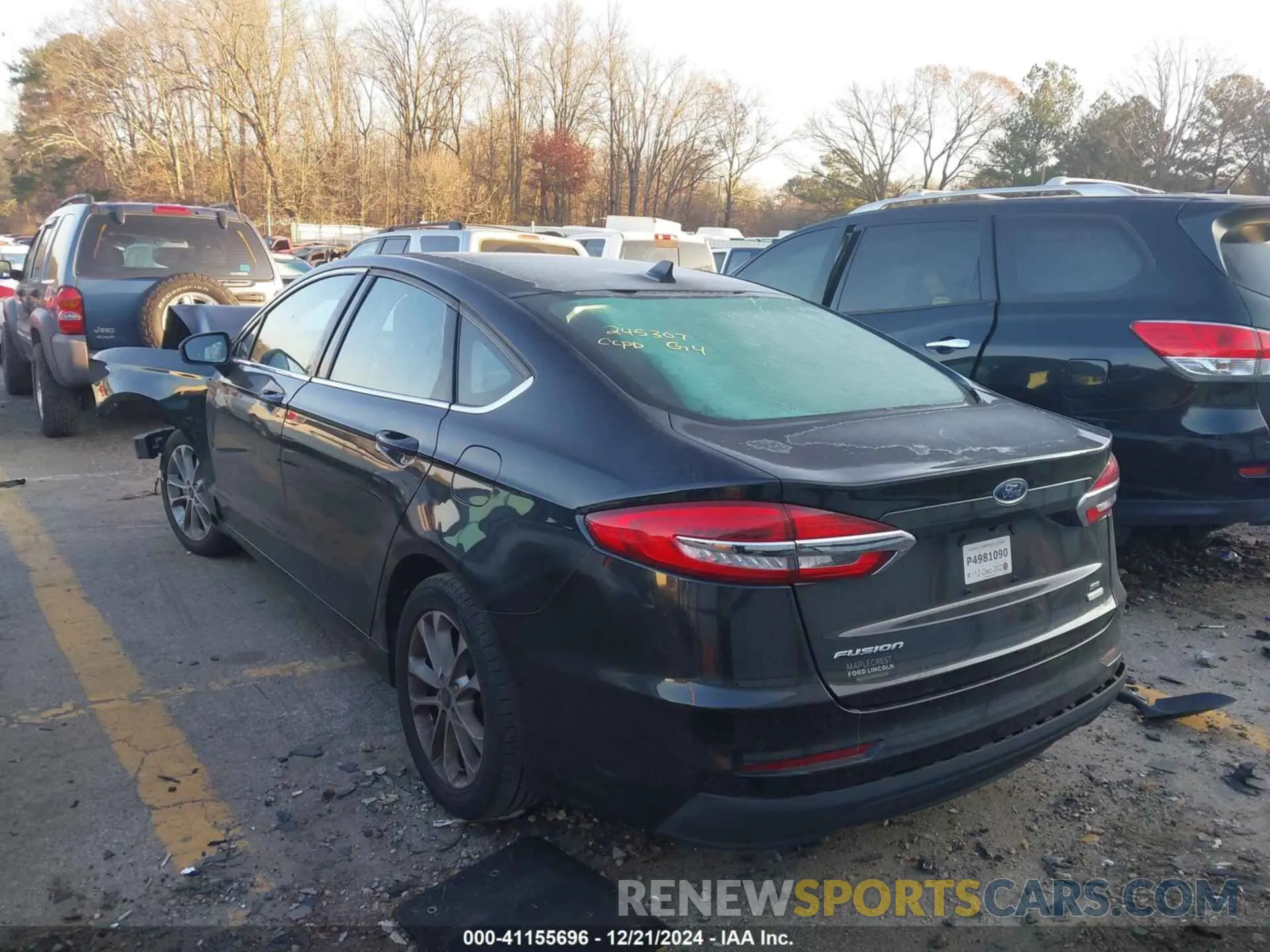 3 fotografías del automóvil dañado 3FA6P0HD0LR262205 FORD FUSION 2020