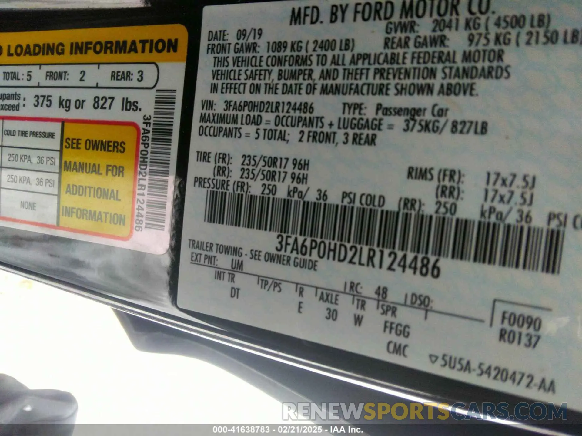9 fotografías del automóvil dañado 3FA6P0HD2LR124486 FORD FUSION 2020