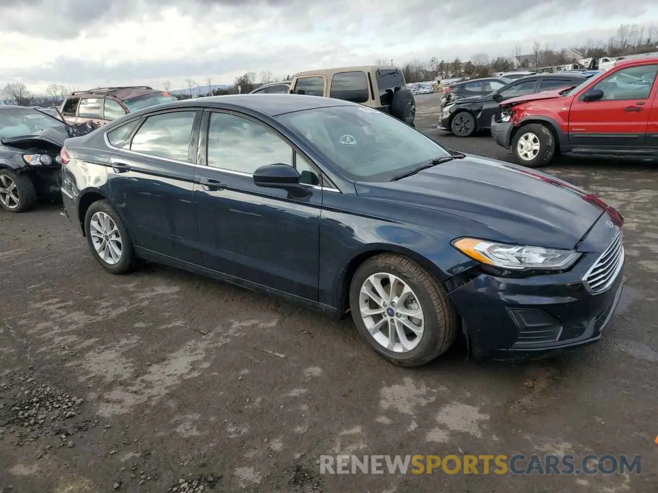 4 fotografías del automóvil dañado 3FA6P0HD5LR178445 FORD FUSION 2020