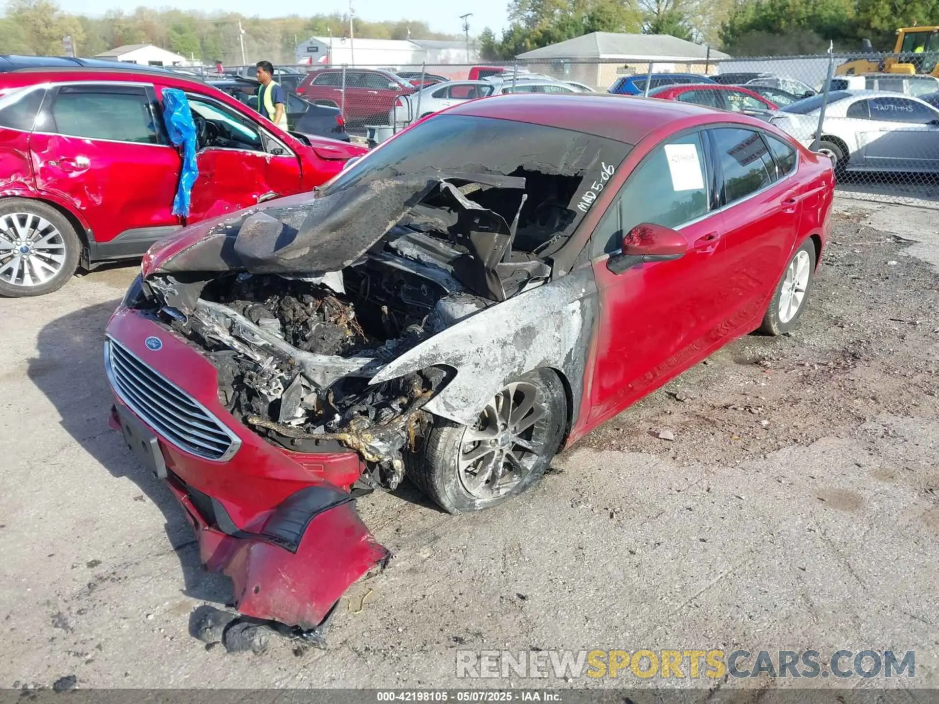 6 fotografías del automóvil dañado 3FA6P0HD5LR229457 FORD FUSION 2020