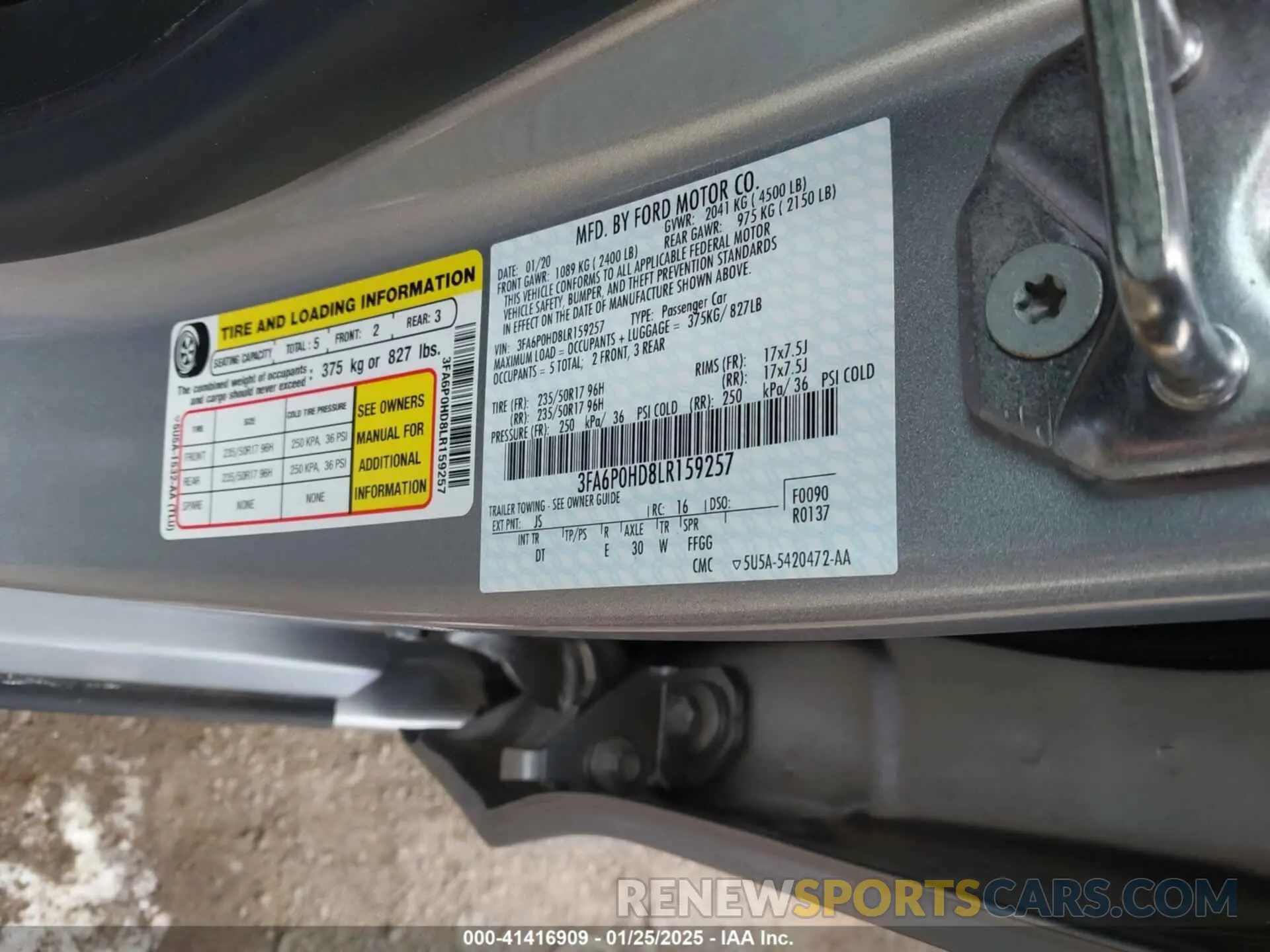 9 fotografías del automóvil dañado 3FA6P0HD8LR159257 FORD FUSION 2020