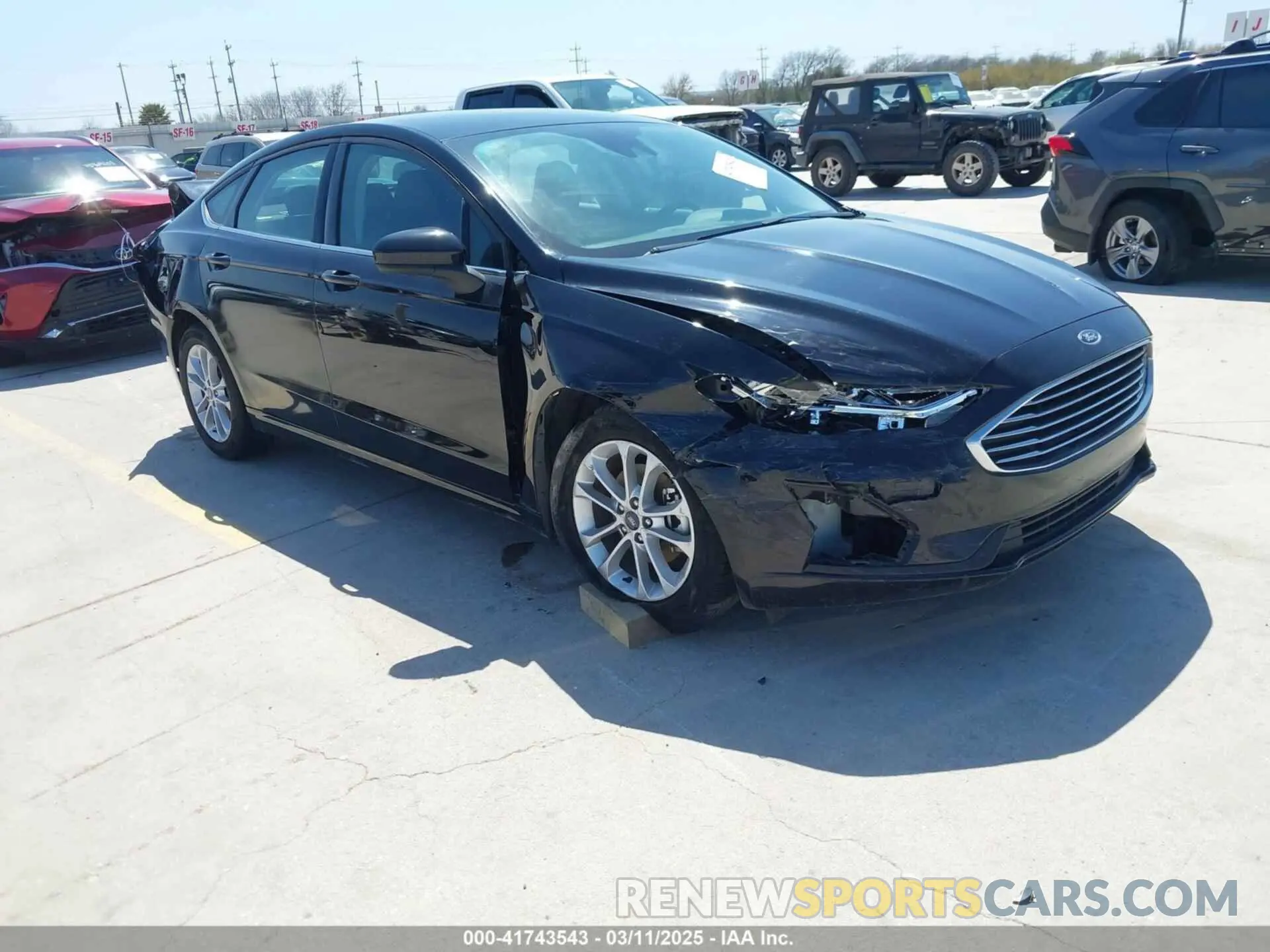 1 fotografías del automóvil dañado 3FA6P0HD9LR142841 FORD FUSION 2020