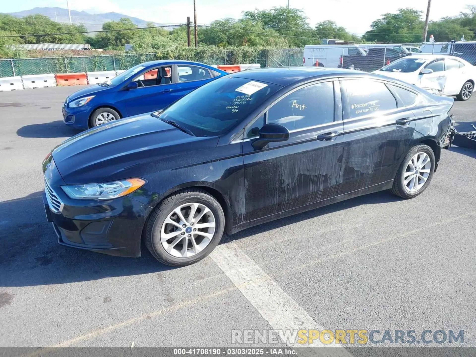 2 fotografías del automóvil dañado 3FA6P0HDXLR171801 FORD FUSION 2020