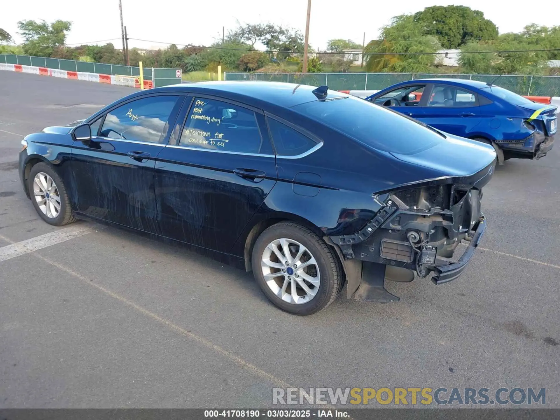 3 fotografías del automóvil dañado 3FA6P0HDXLR171801 FORD FUSION 2020