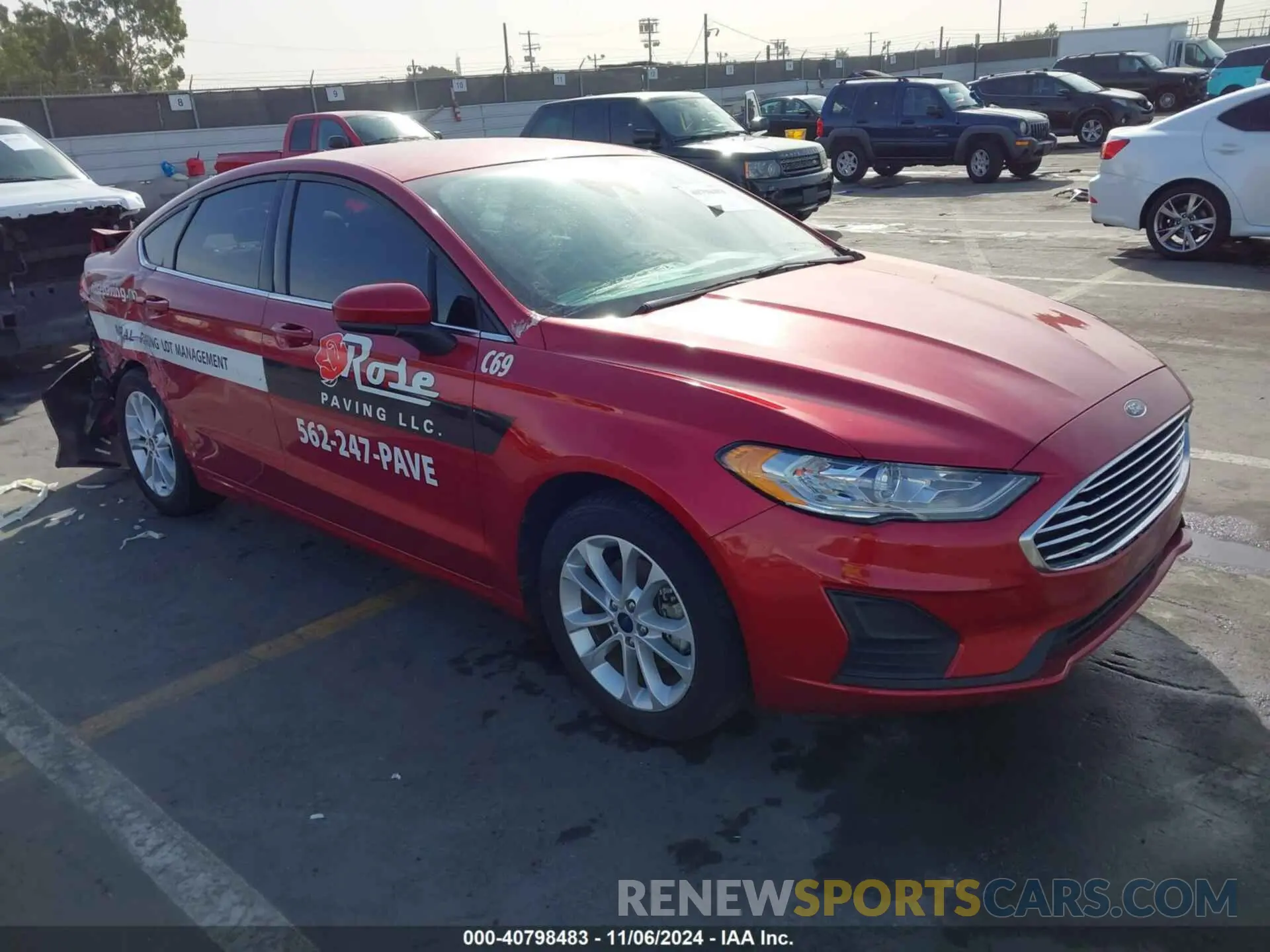 1 fotografías del automóvil dañado 3FA6P0HDXLR265452 FORD FUSION 2020