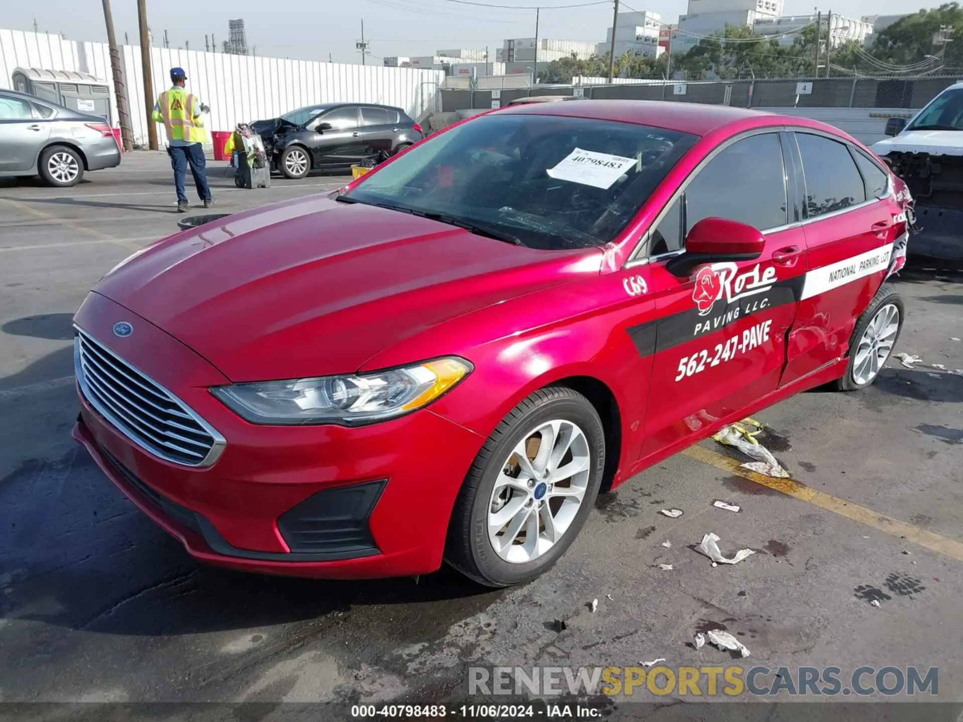 2 fotografías del automóvil dañado 3FA6P0HDXLR265452 FORD FUSION 2020
