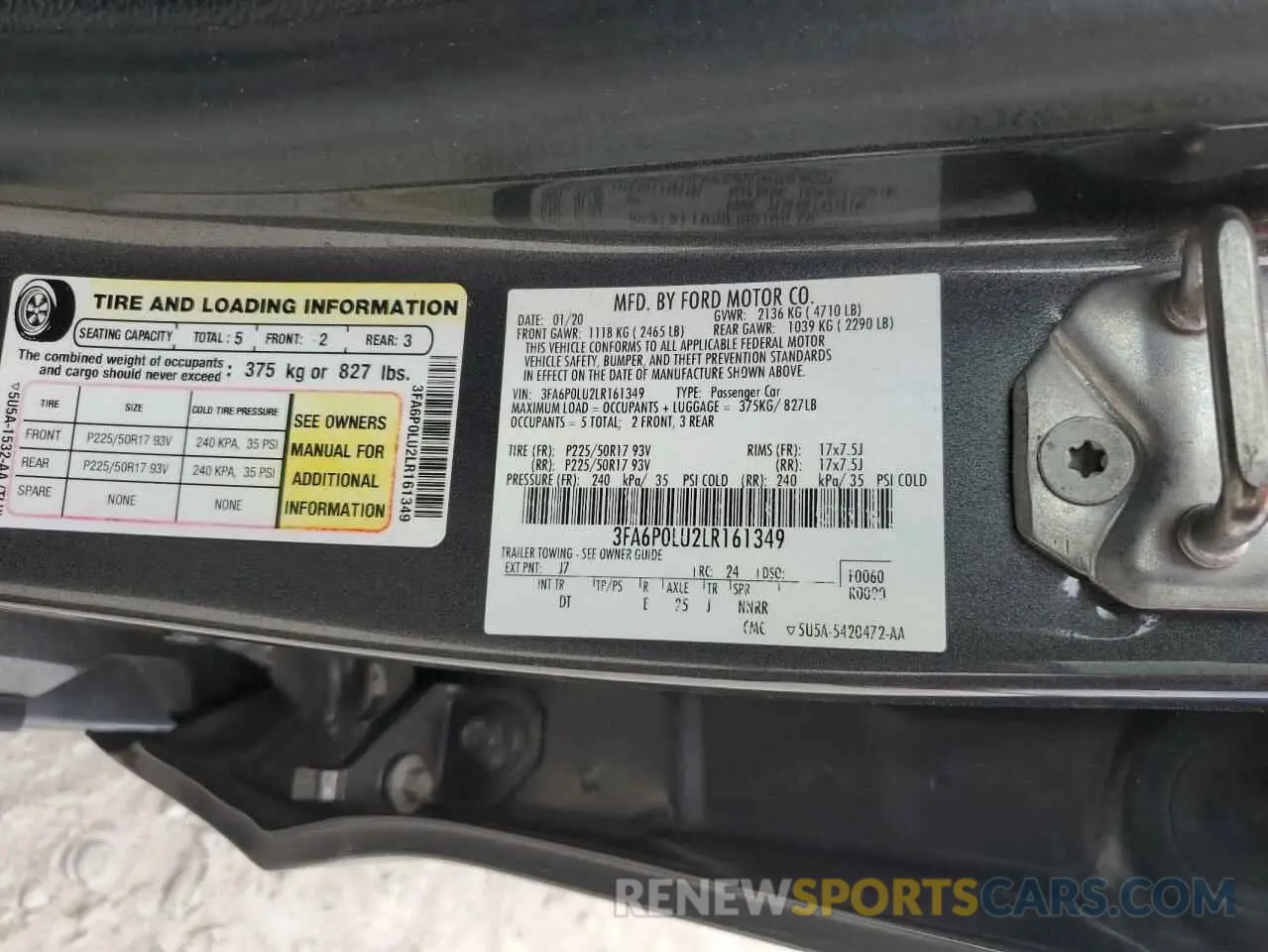 13 fotografías del automóvil dañado 3FA6P0LU2LR161349 FORD FUSION 2020