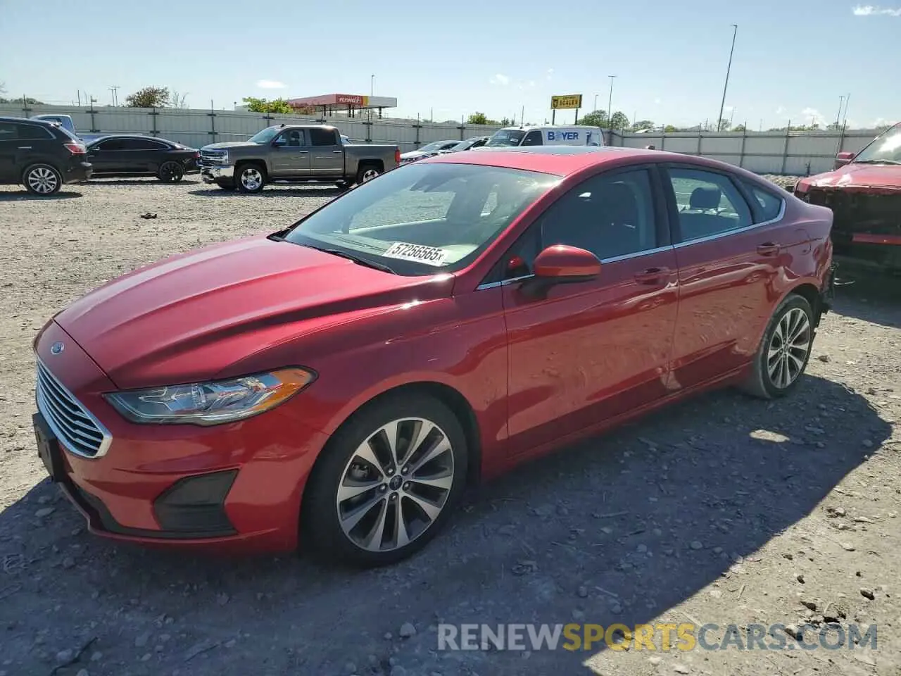 1 fotografías del automóvil dañado 3FA6P0T92LR121185 FORD FUSION 2020