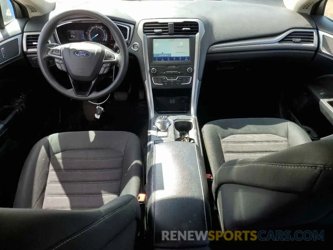 8 fotografías del automóvil dañado 3FA6P0T92LR179507 FORD FUSION 2020
