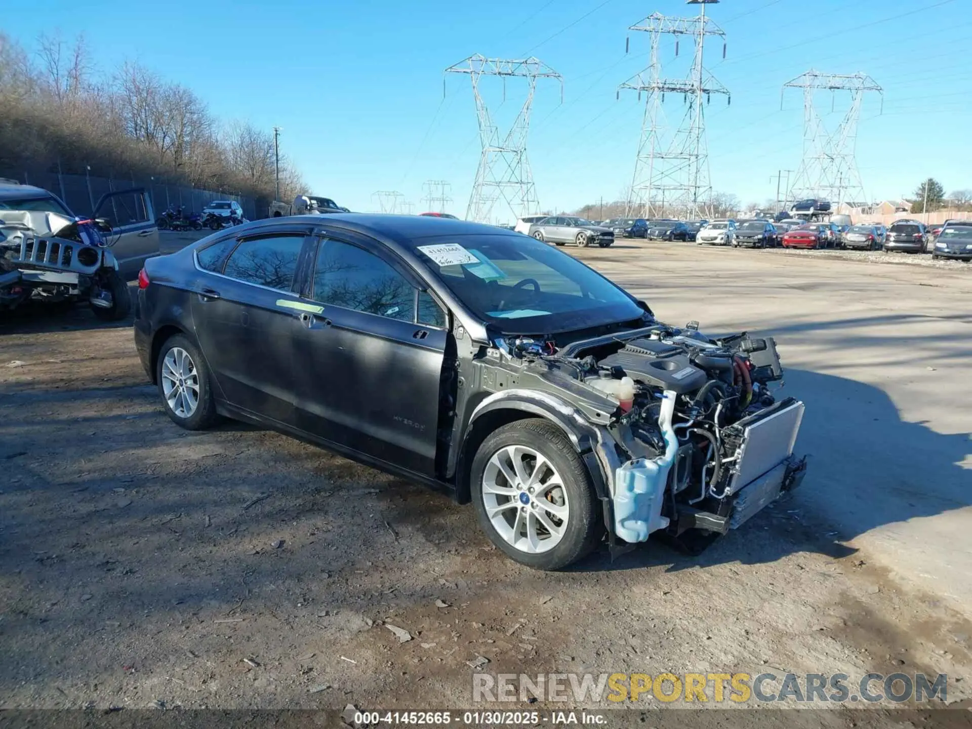 1 fotografías del automóvil dañado 3FA6P0LU0KR101214 FORD FUSION HYBRID 2019