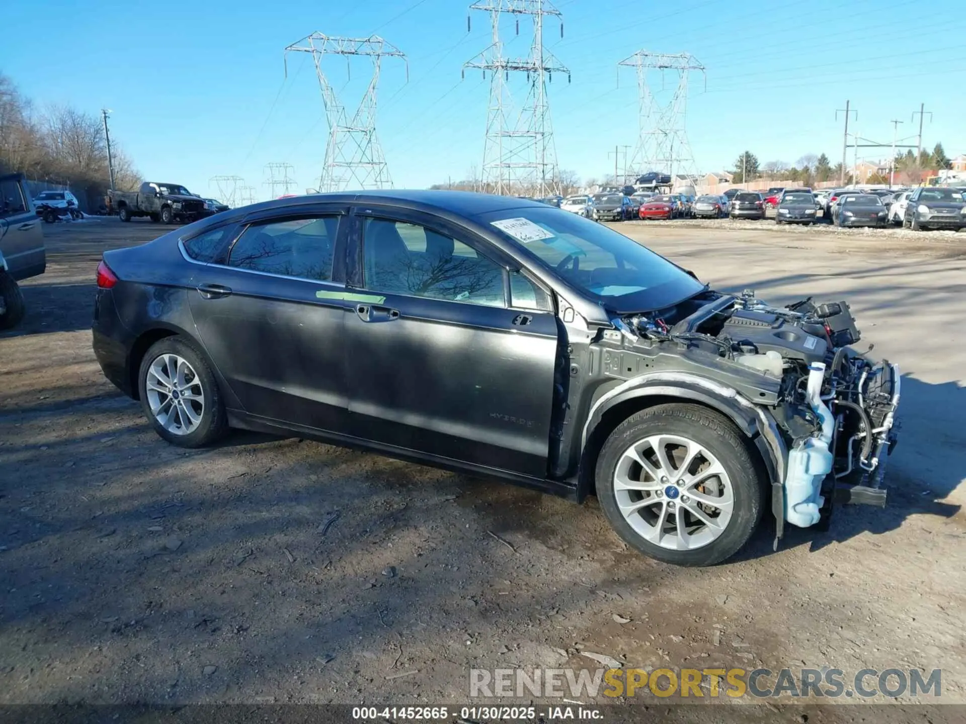 17 fotografías del automóvil dañado 3FA6P0LU0KR101214 FORD FUSION HYBRID 2019