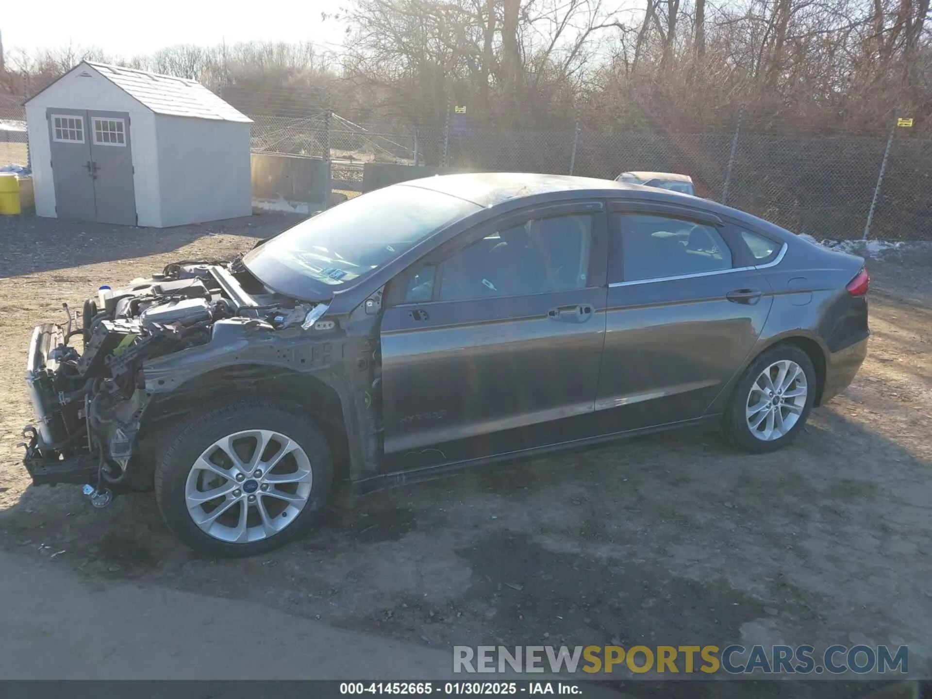 20 fotografías del automóvil dañado 3FA6P0LU0KR101214 FORD FUSION HYBRID 2019