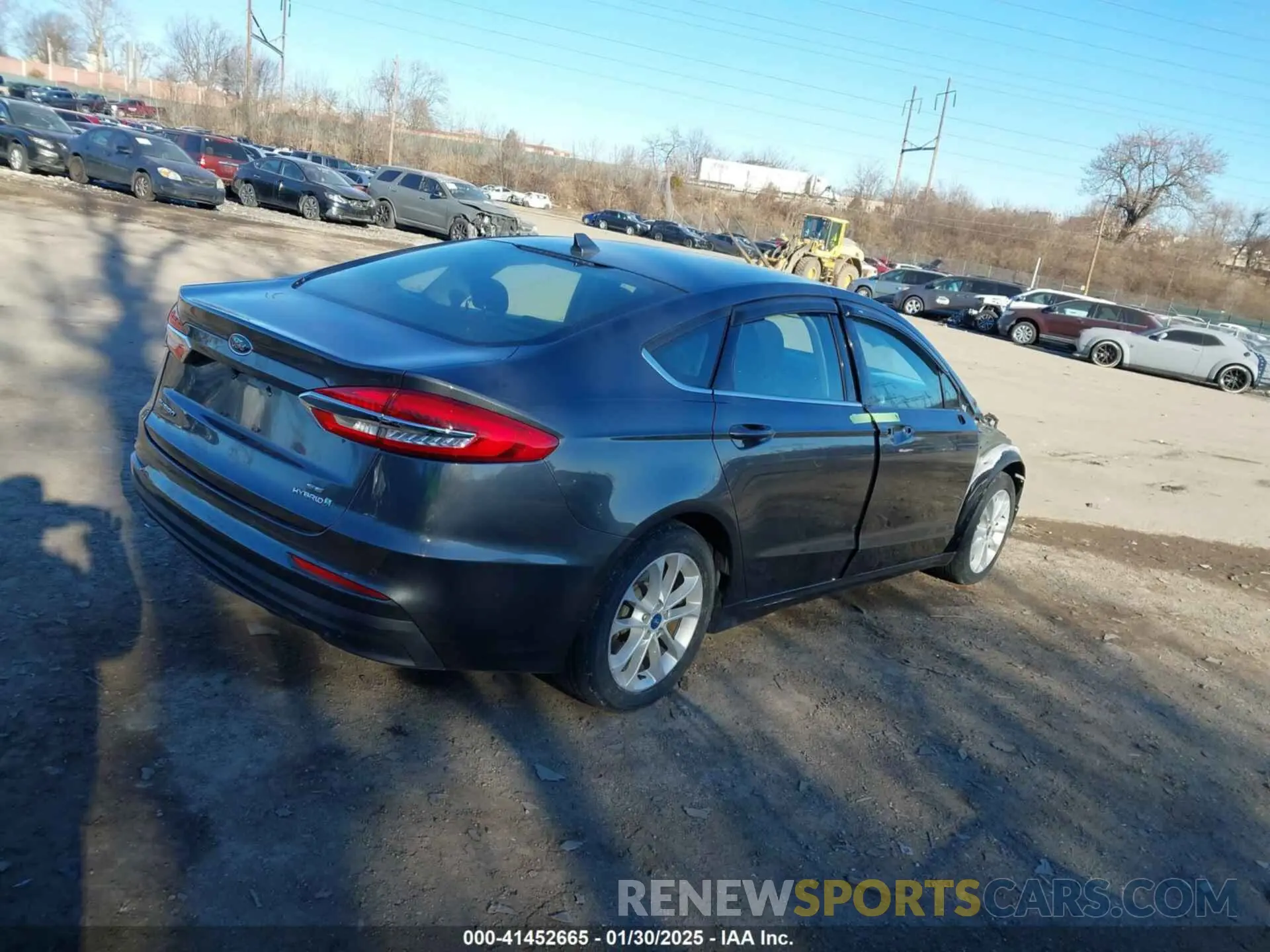 4 fotografías del automóvil dañado 3FA6P0LU0KR101214 FORD FUSION HYBRID 2019
