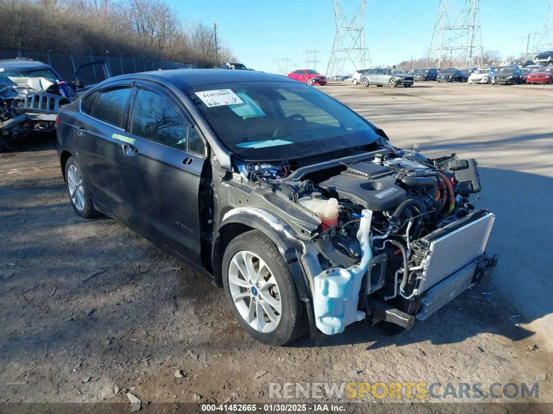 6 fotografías del automóvil dañado 3FA6P0LU0KR101214 FORD FUSION HYBRID 2019