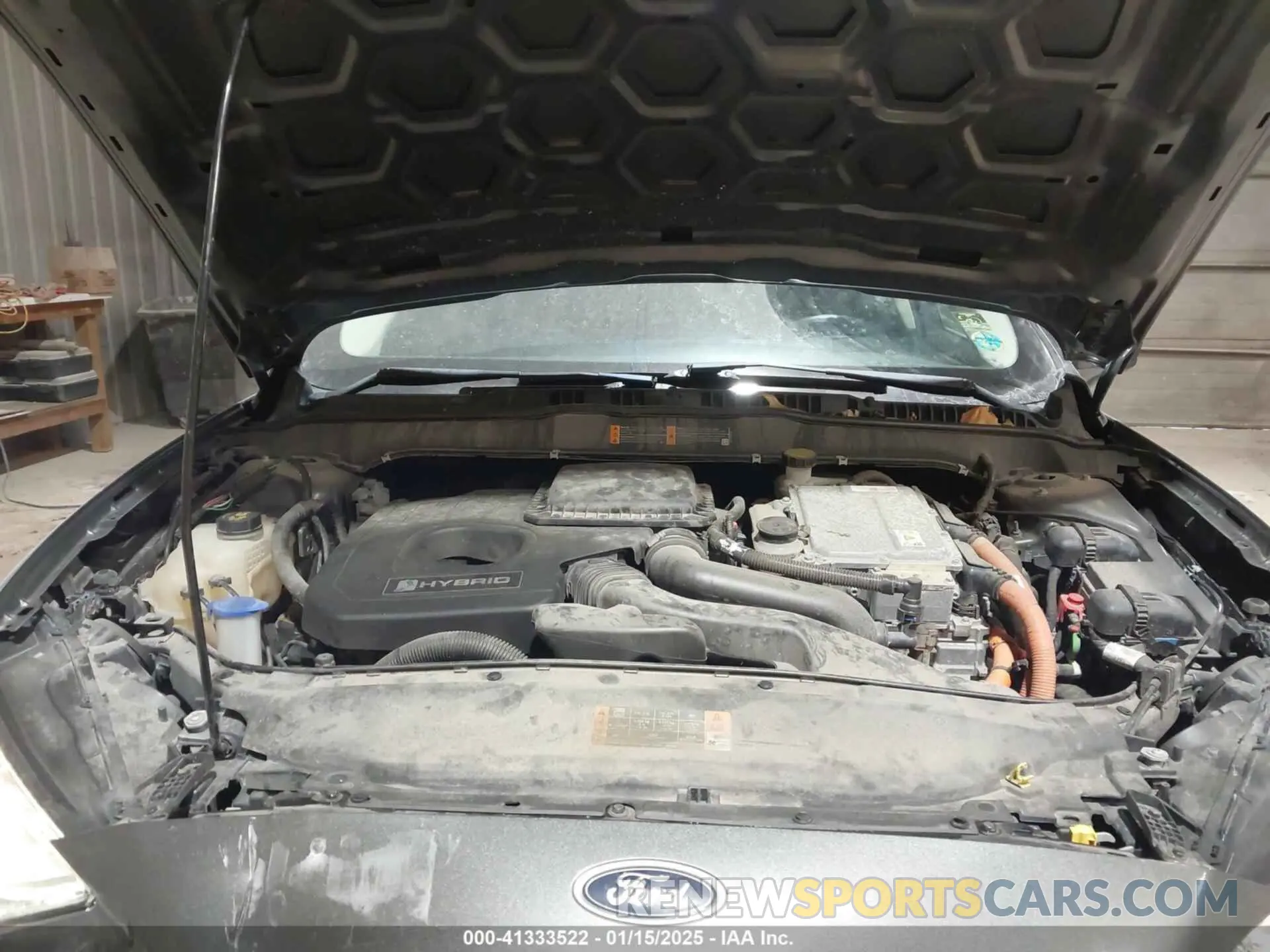 10 fotografías del automóvil dañado 3FA6P0LU0KR129336 FORD FUSION HYBRID 2019