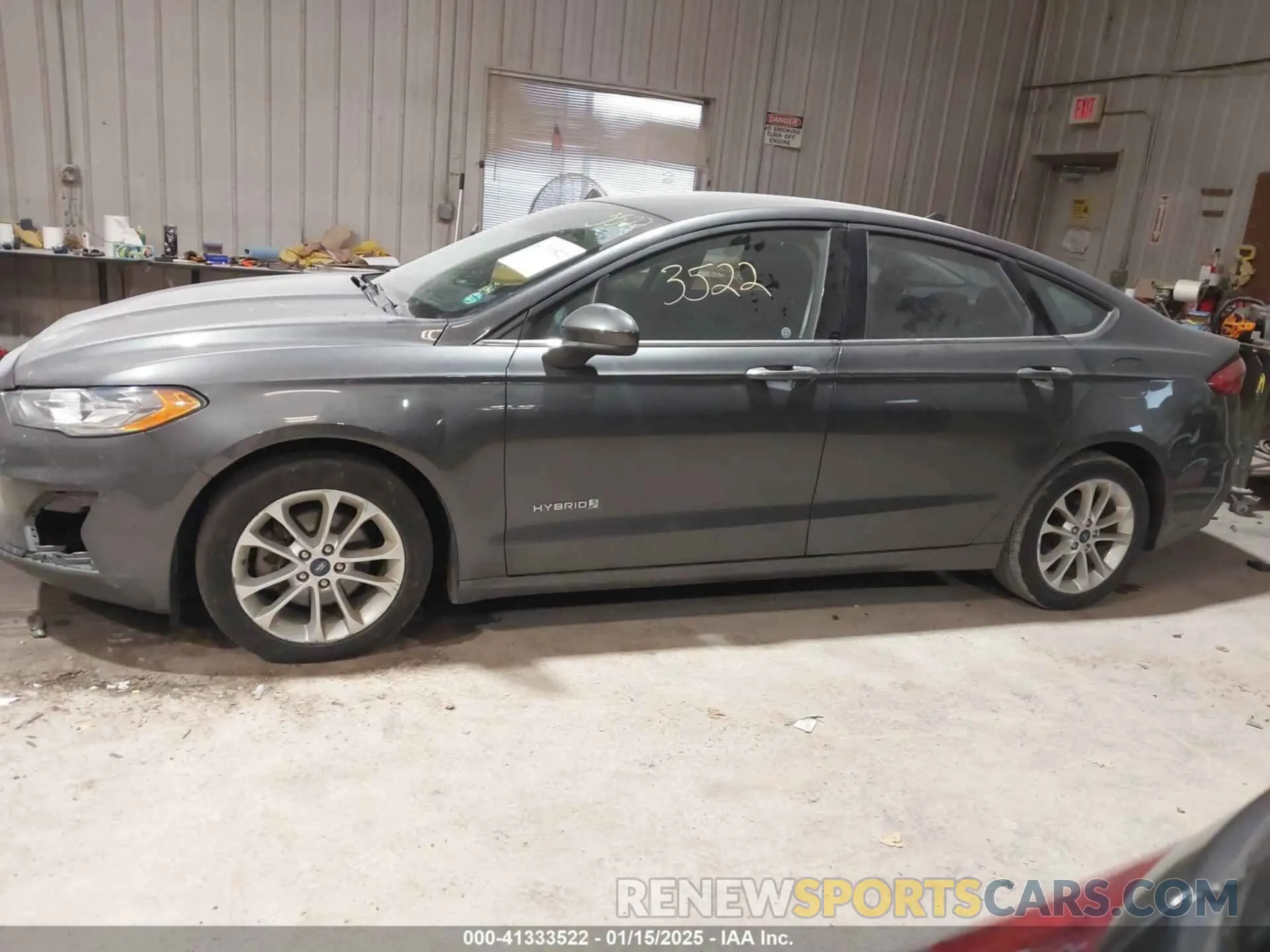 14 fotografías del automóvil dañado 3FA6P0LU0KR129336 FORD FUSION HYBRID 2019