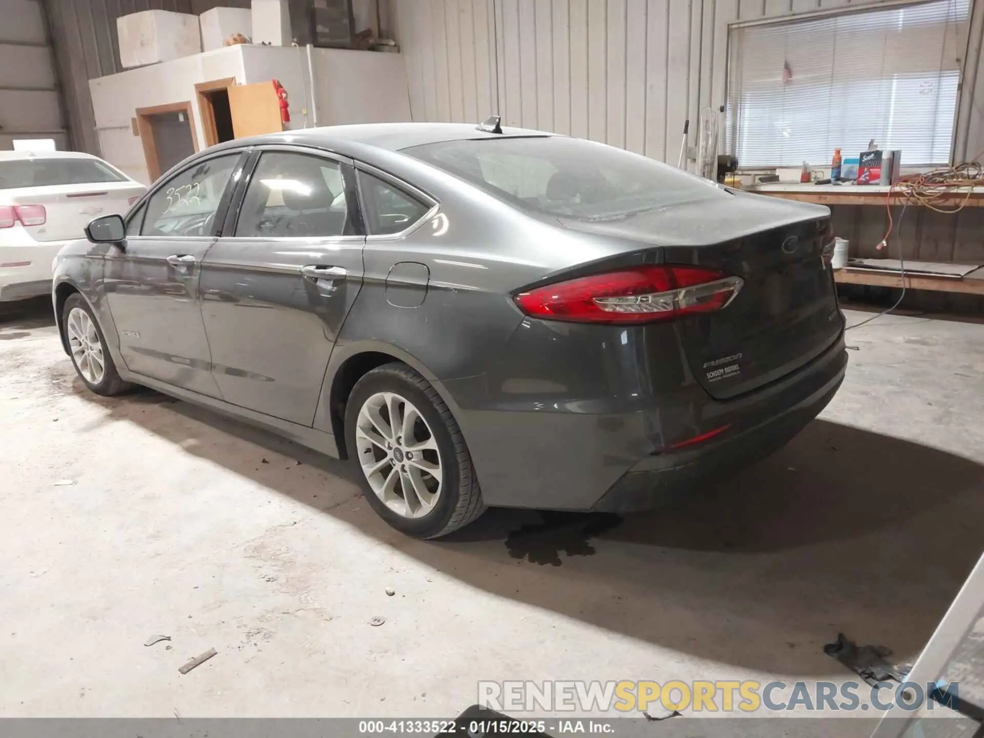 3 fotografías del automóvil dañado 3FA6P0LU0KR129336 FORD FUSION HYBRID 2019