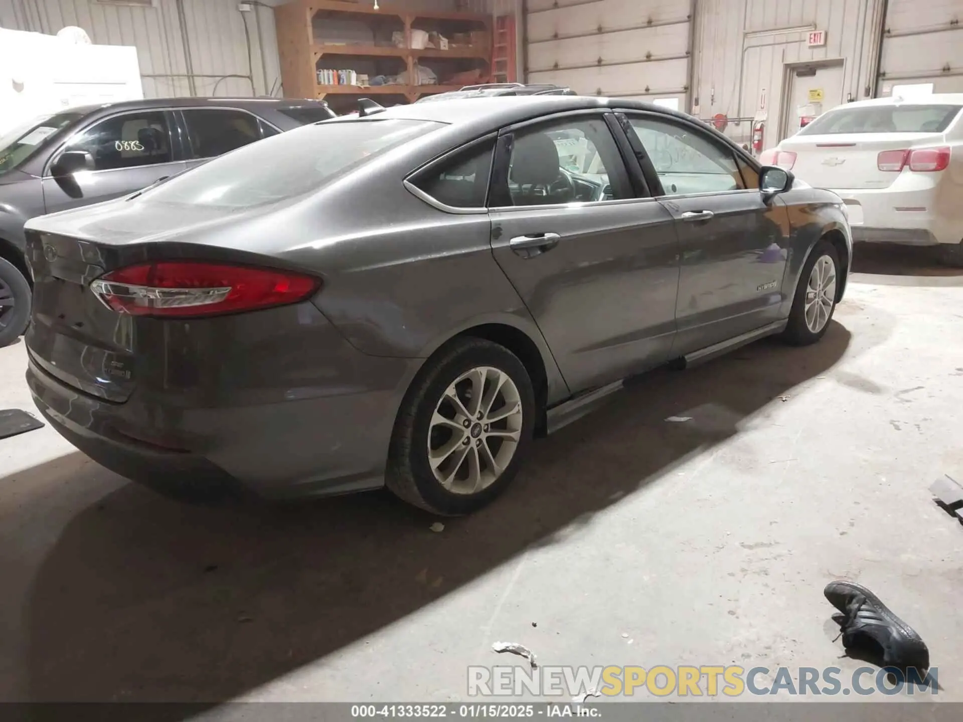 4 fotografías del automóvil dañado 3FA6P0LU0KR129336 FORD FUSION HYBRID 2019