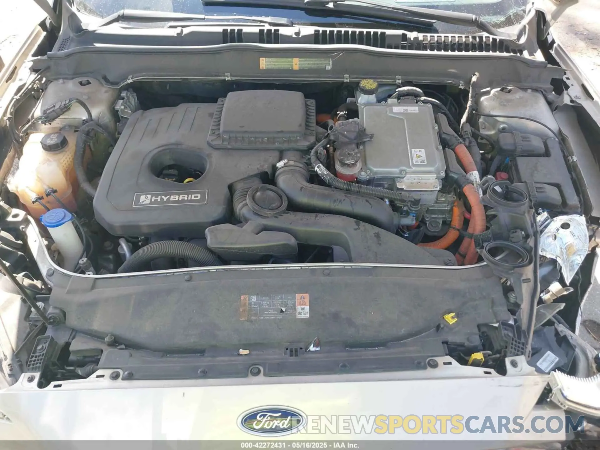 10 fotografías del automóvil dañado 3FA6P0LU2KR206661 FORD FUSION HYBRID 2019