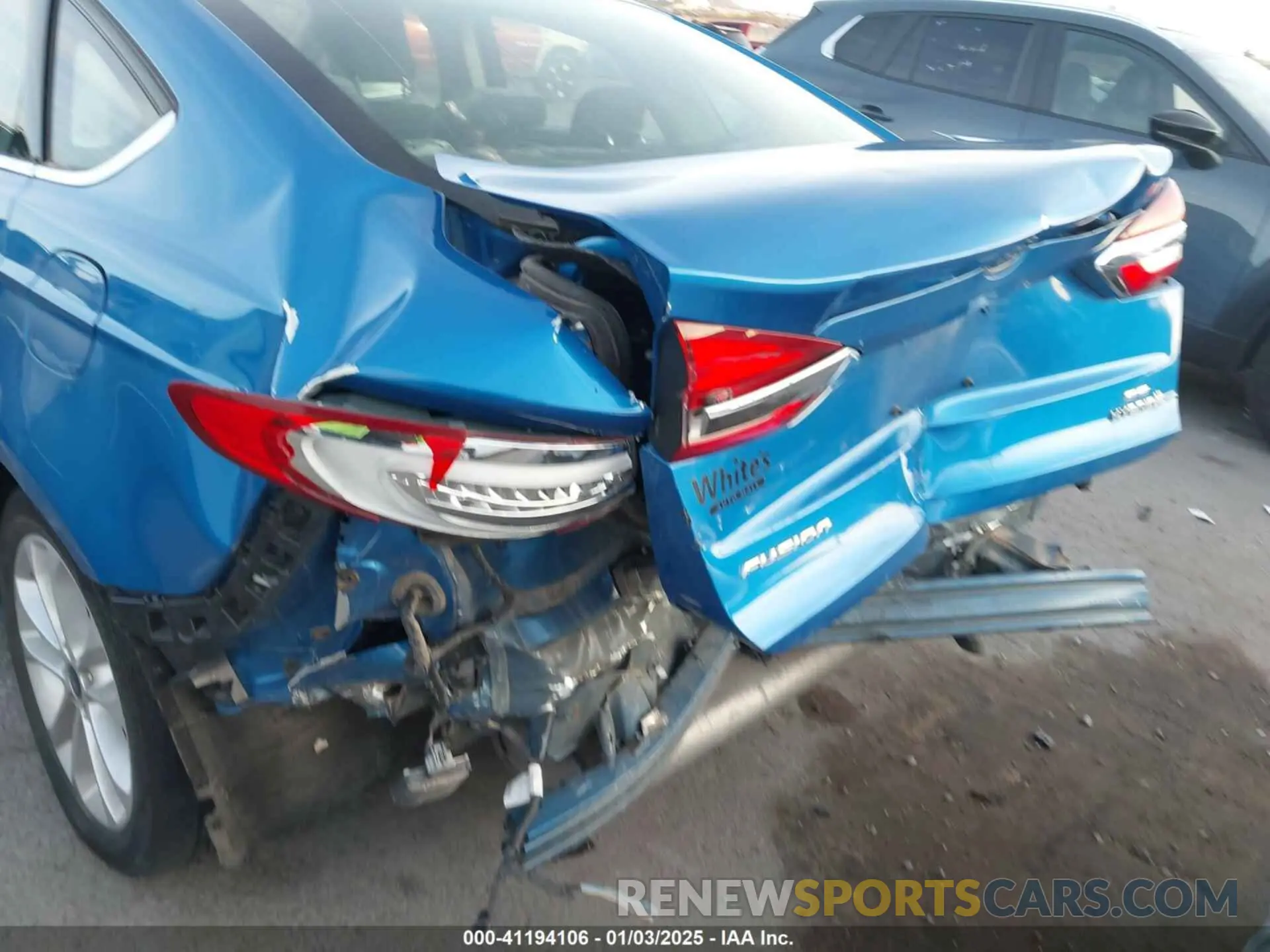 6 fotografías del automóvil dañado 3FA6P0LU3KR108884 FORD FUSION HYBRID 2019