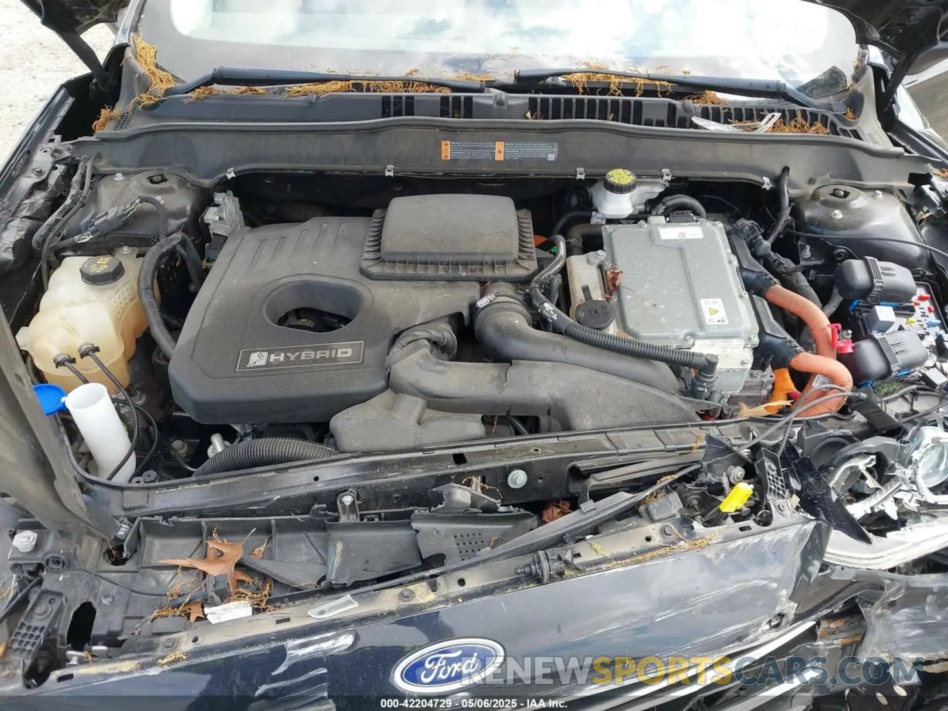 10 fotografías del automóvil dañado 3FA6P0LU3KR117794 FORD FUSION HYBRID 2019