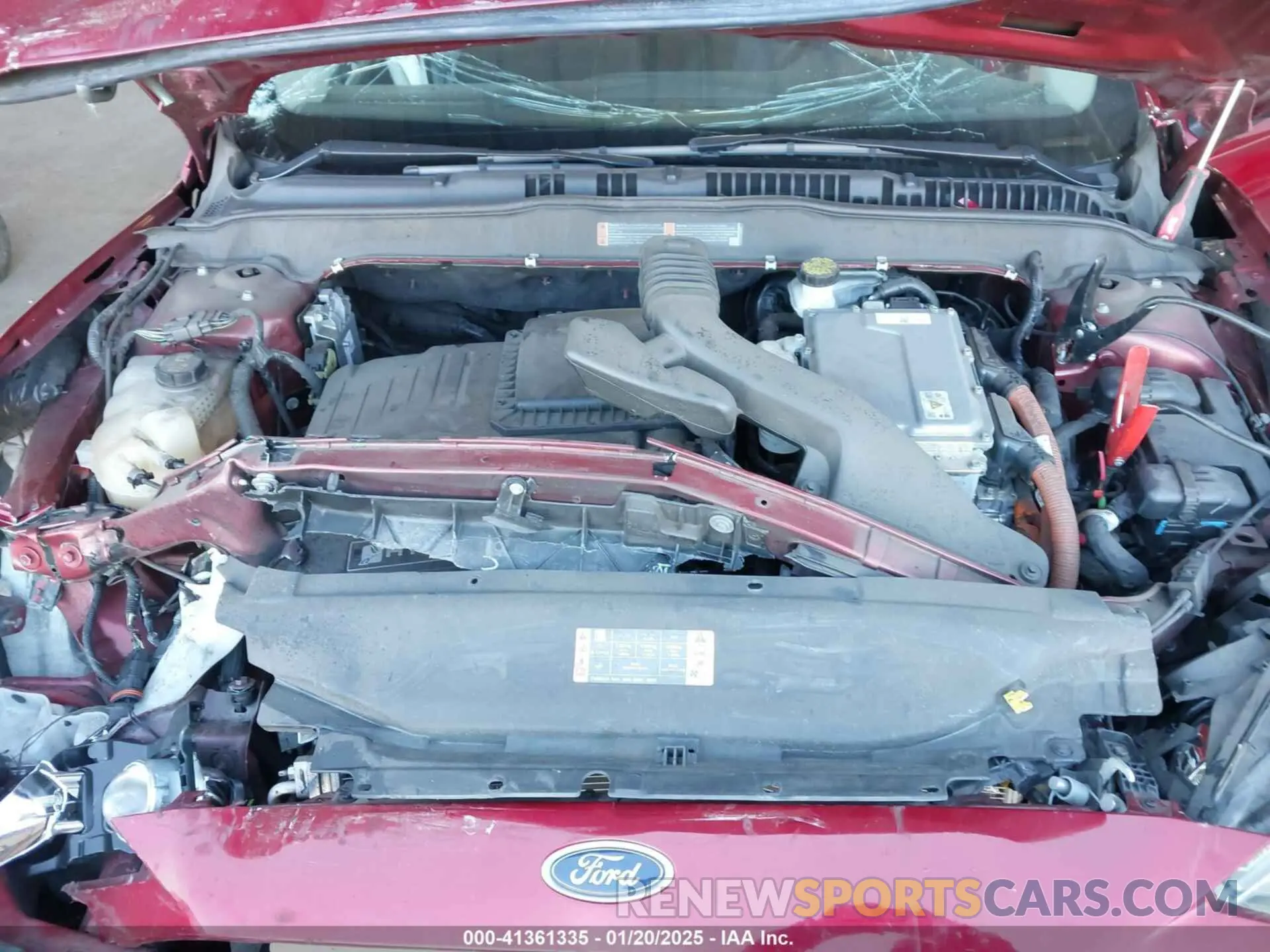 10 fotografías del automóvil dañado 3FA6P0LU3KR177798 FORD FUSION HYBRID 2019