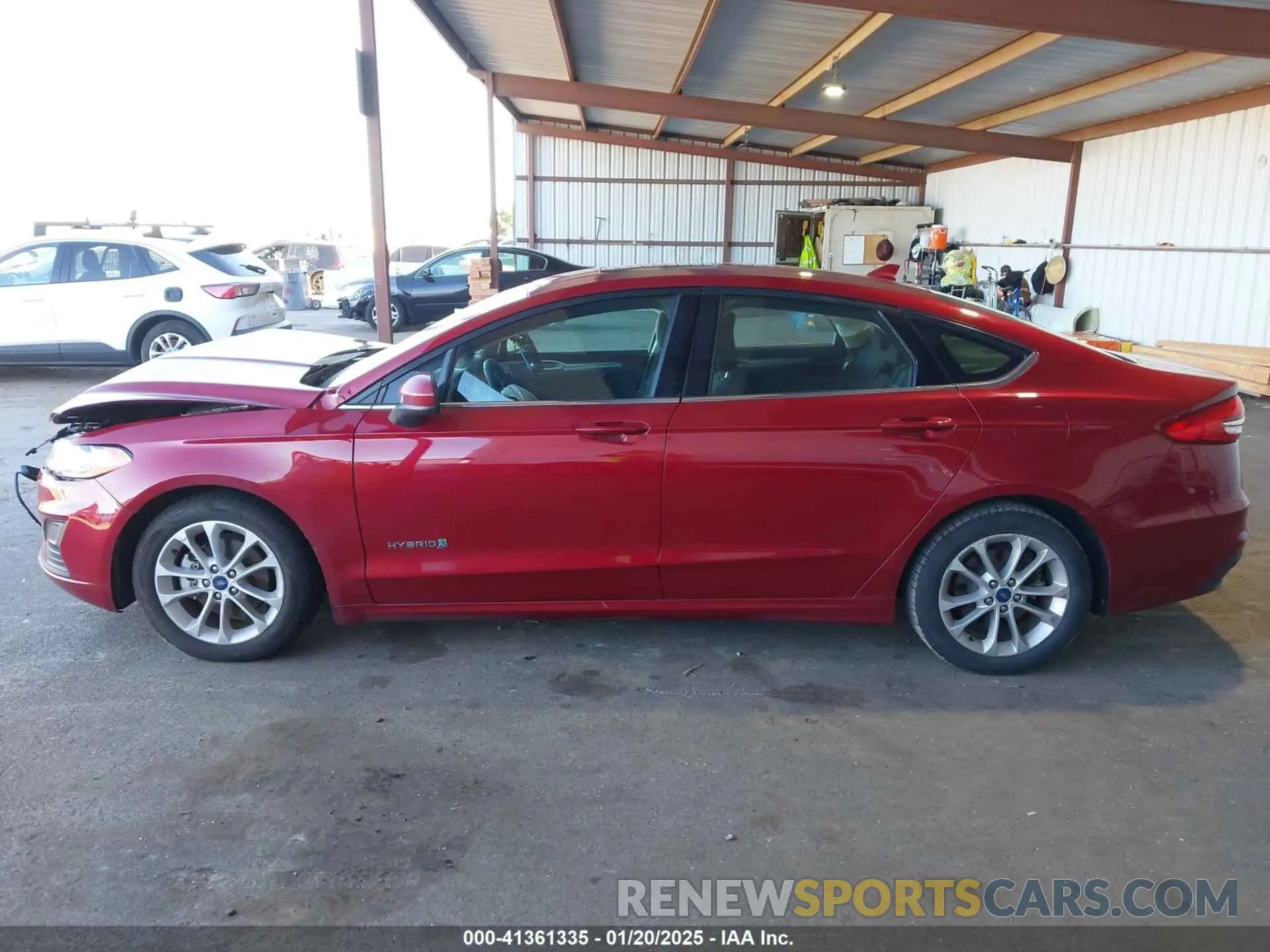 15 fotografías del automóvil dañado 3FA6P0LU3KR177798 FORD FUSION HYBRID 2019