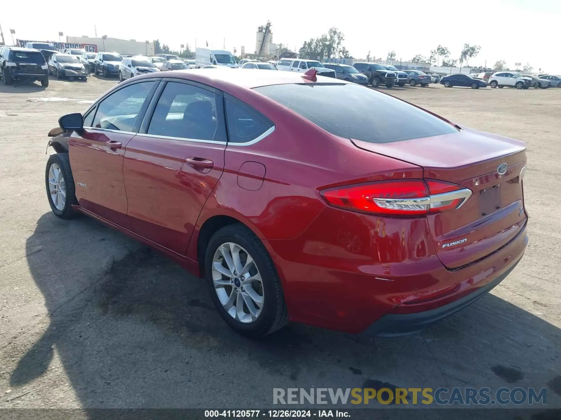 3 fotografías del automóvil dañado 3FA6P0LU8KR188537 FORD FUSION HYBRID 2019