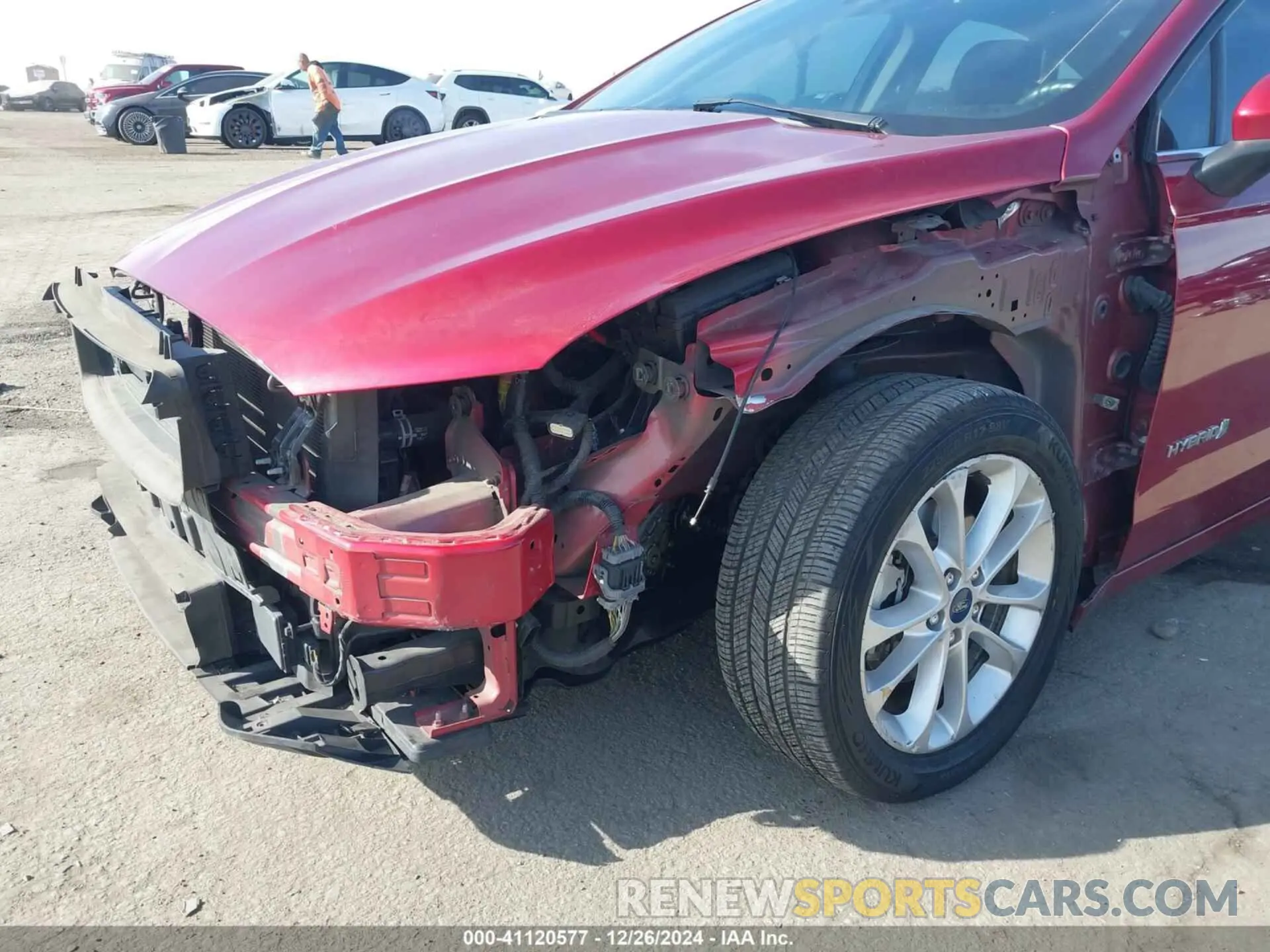 6 fotografías del automóvil dañado 3FA6P0LU8KR188537 FORD FUSION HYBRID 2019