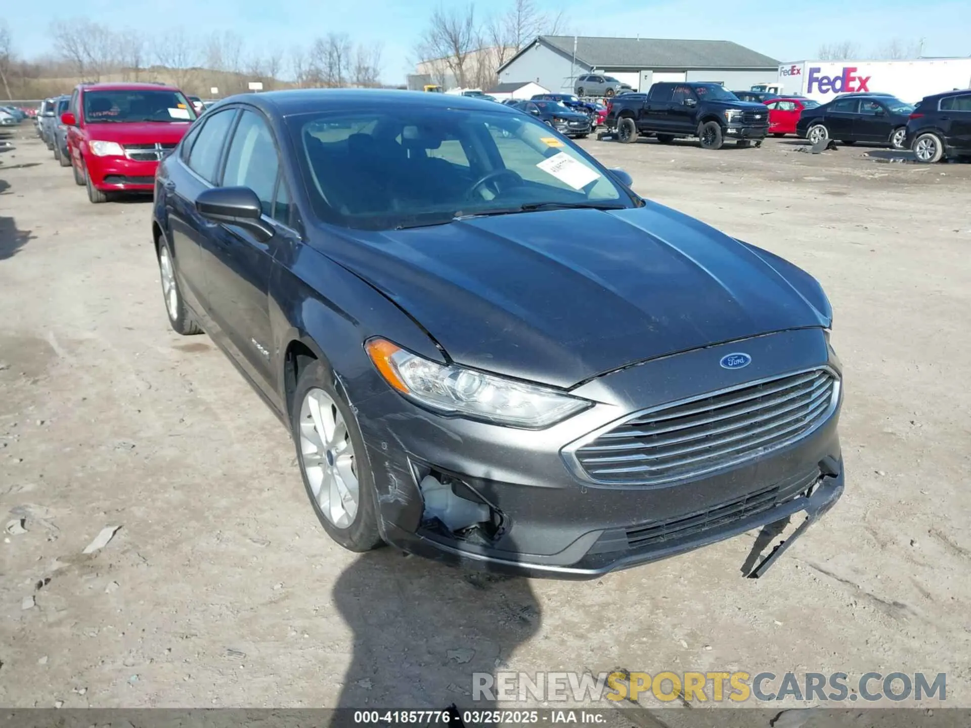 1 fotografías del automóvil dañado 3FA6P0LU9KR167048 FORD FUSION HYBRID 2019
