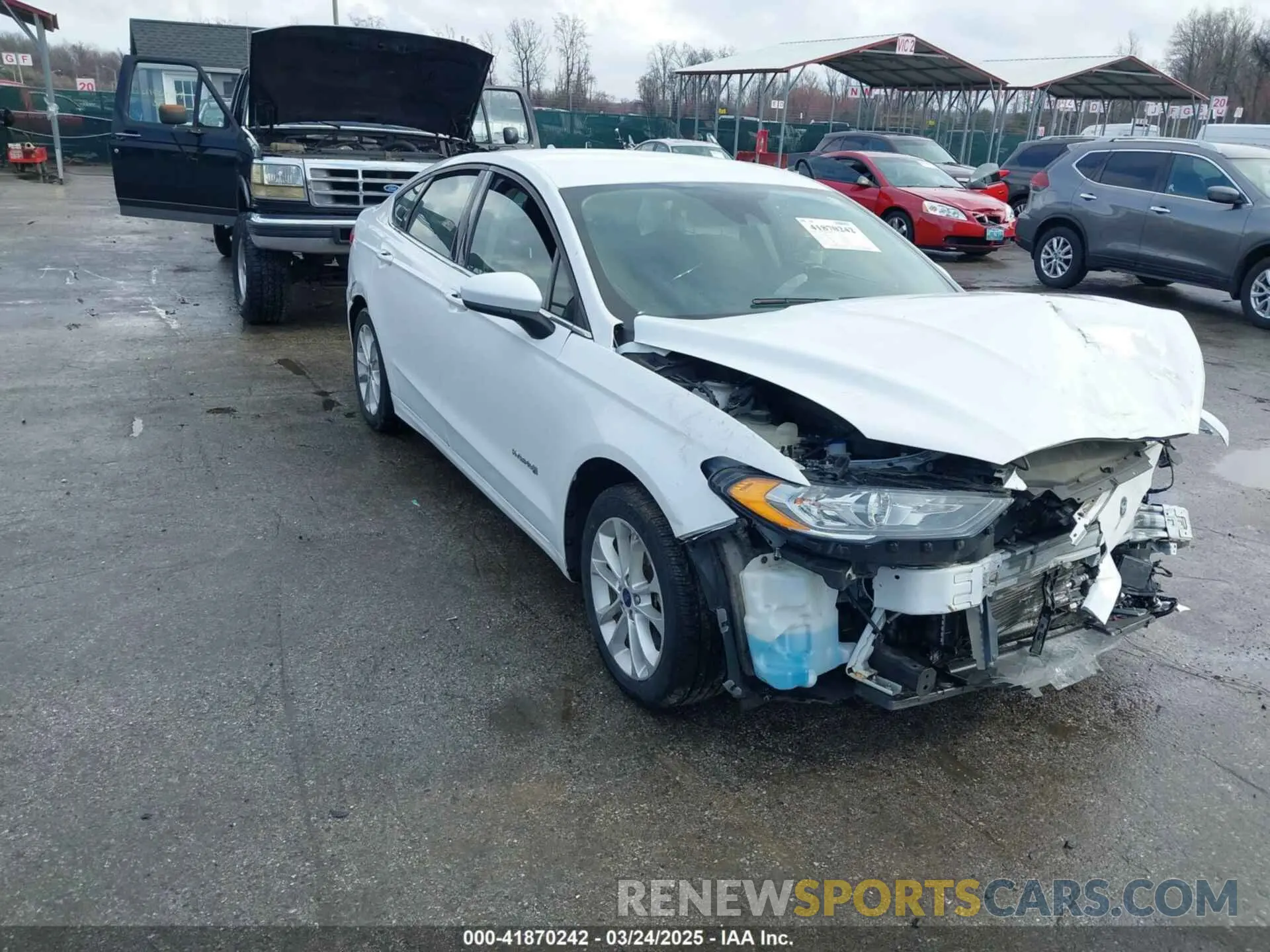 1 fotografías del automóvil dañado 3FA6P0LUXKR104850 FORD FUSION HYBRID 2019