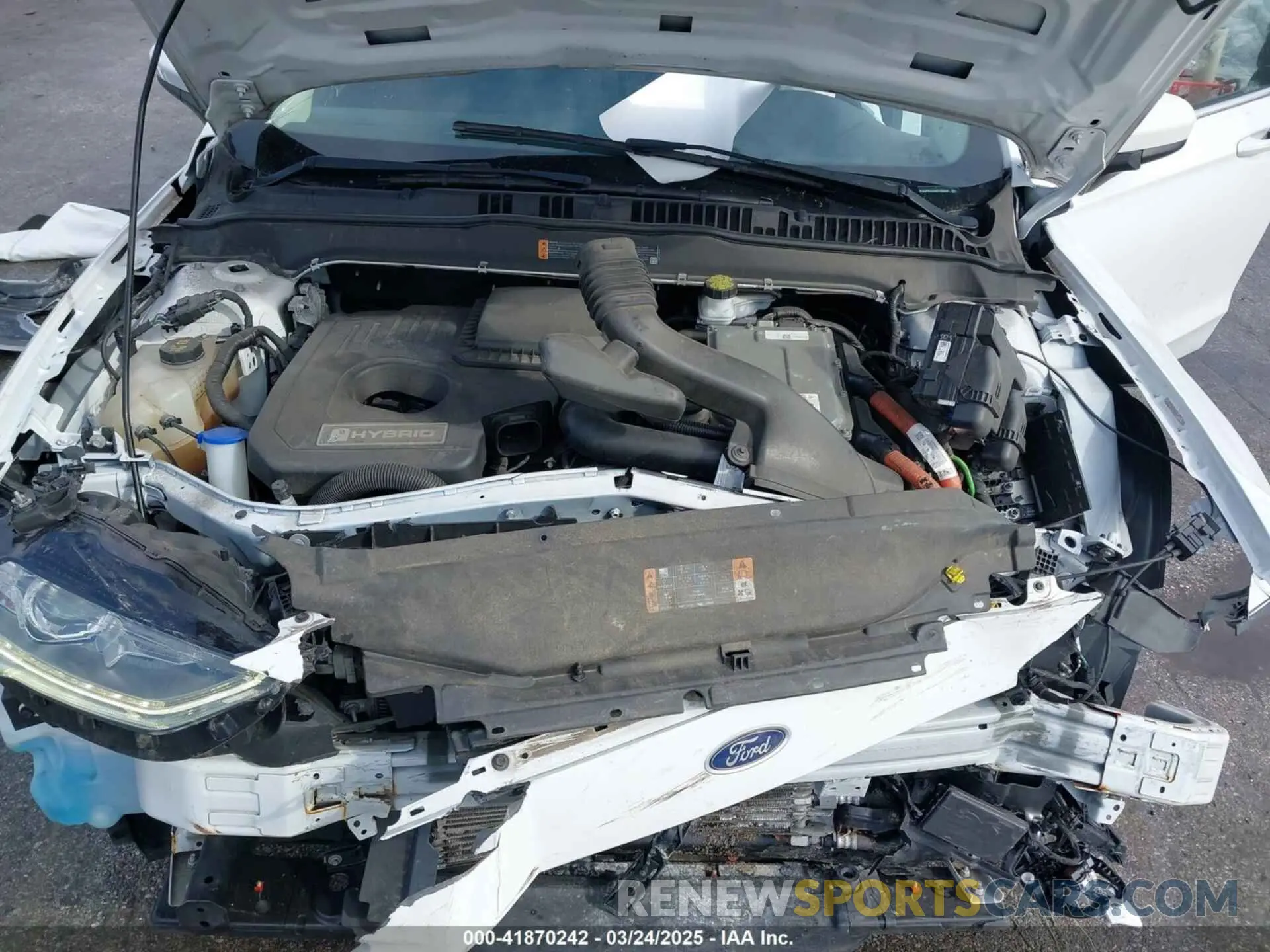 10 fotografías del automóvil dañado 3FA6P0LUXKR104850 FORD FUSION HYBRID 2019