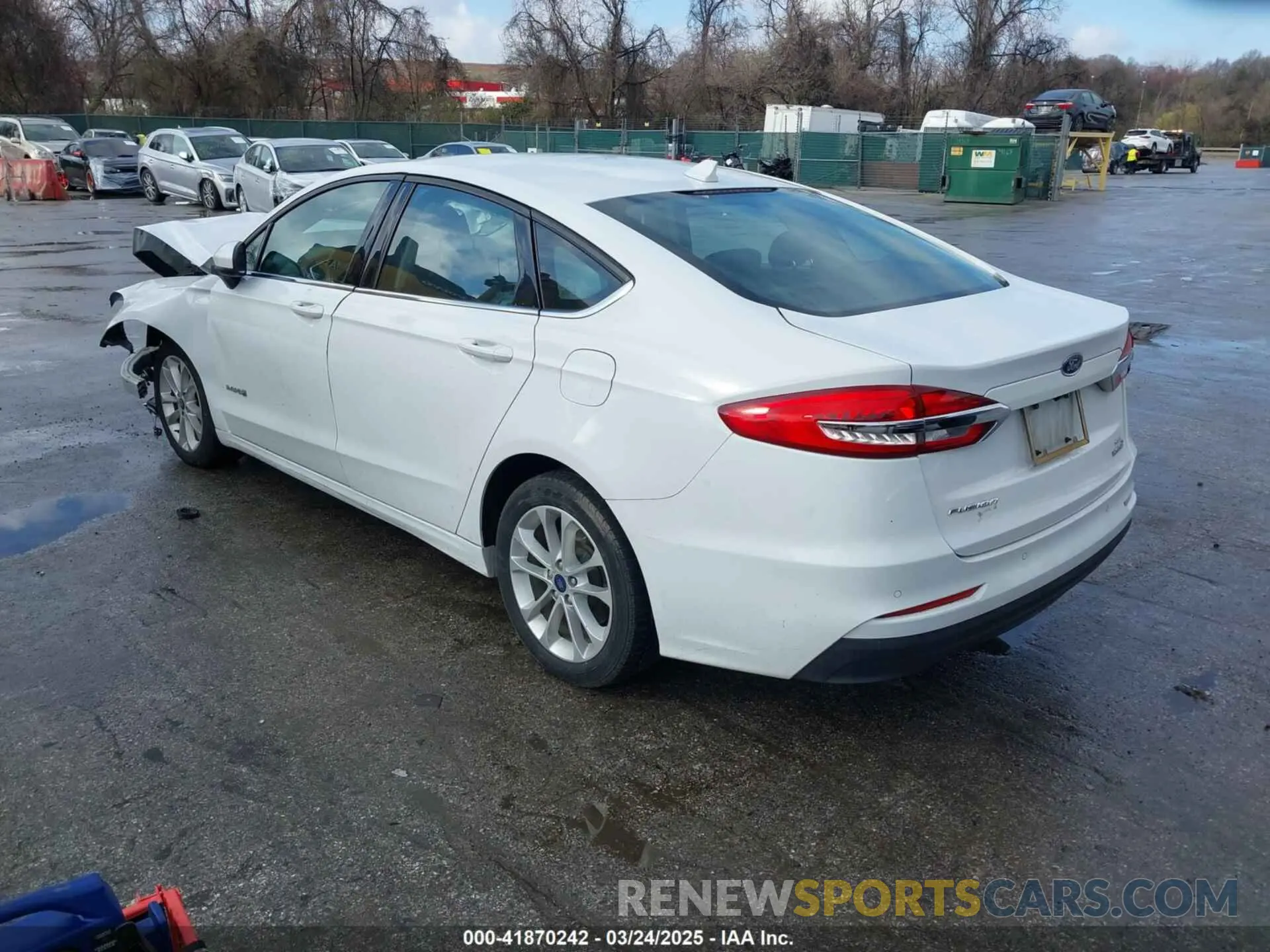 3 fotografías del automóvil dañado 3FA6P0LUXKR104850 FORD FUSION HYBRID 2019