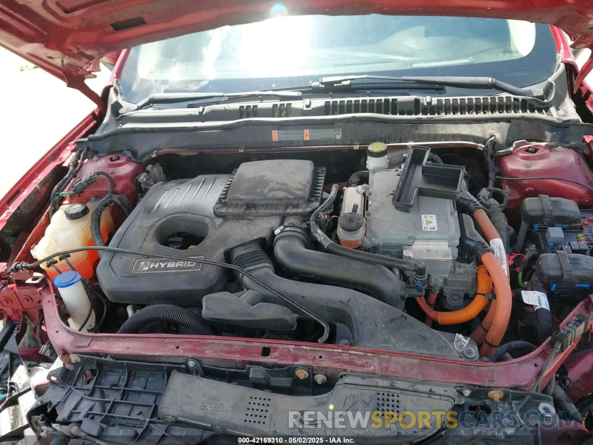 10 fotografías del automóvil dañado 3FA6P0LUXKR222137 FORD FUSION HYBRID 2019