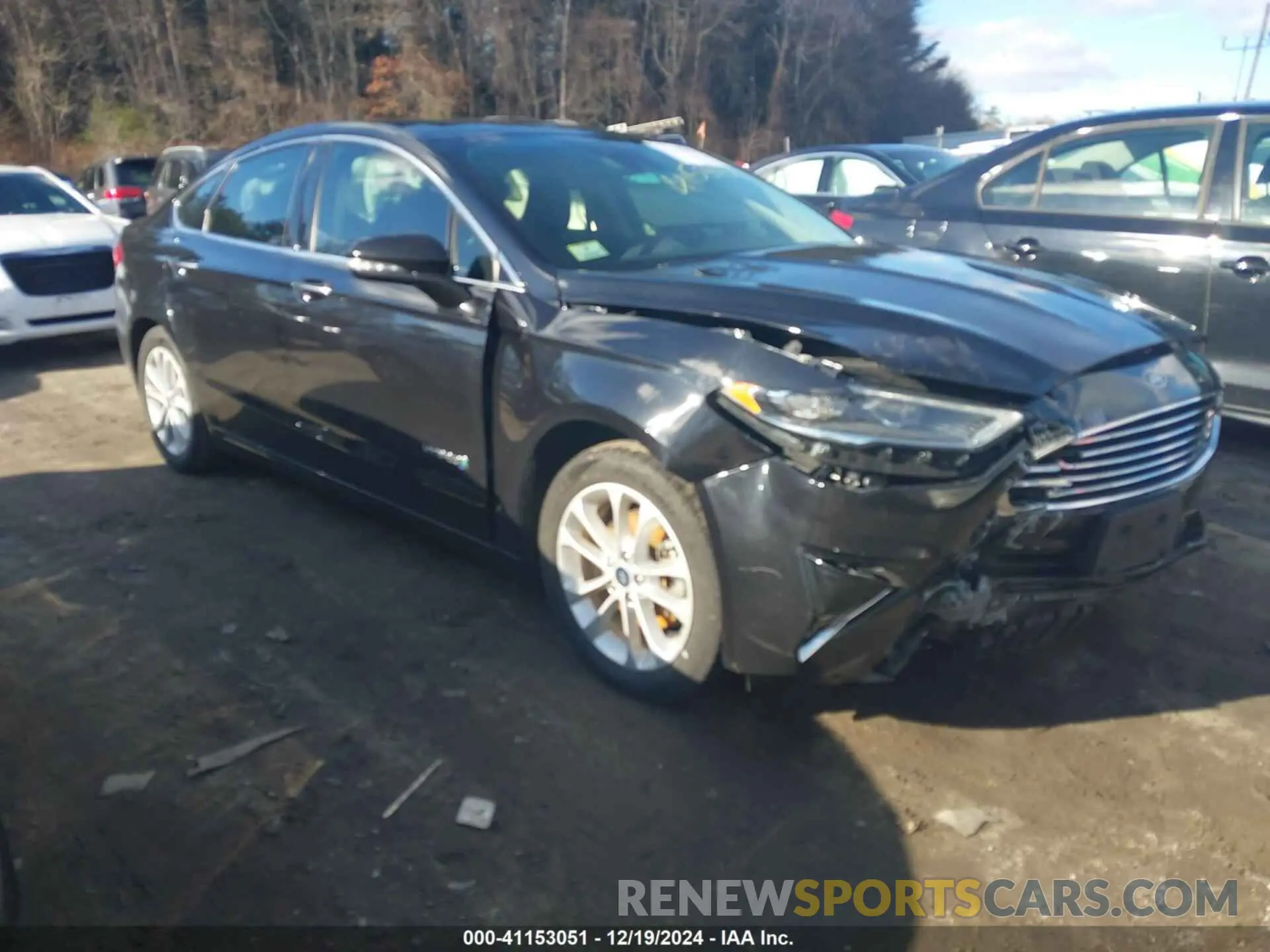 1 fotografías del automóvil dañado 3FA6P0MU0KR154297 FORD FUSION HYBRID 2019