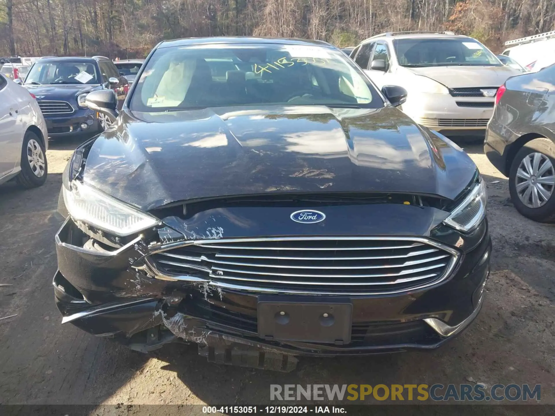 12 fotografías del automóvil dañado 3FA6P0MU0KR154297 FORD FUSION HYBRID 2019