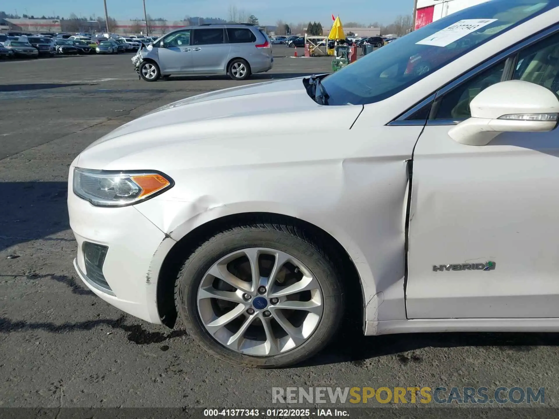 6 fotografías del automóvil dañado 3FA6P0MU1KR257325 FORD FUSION HYBRID 2019