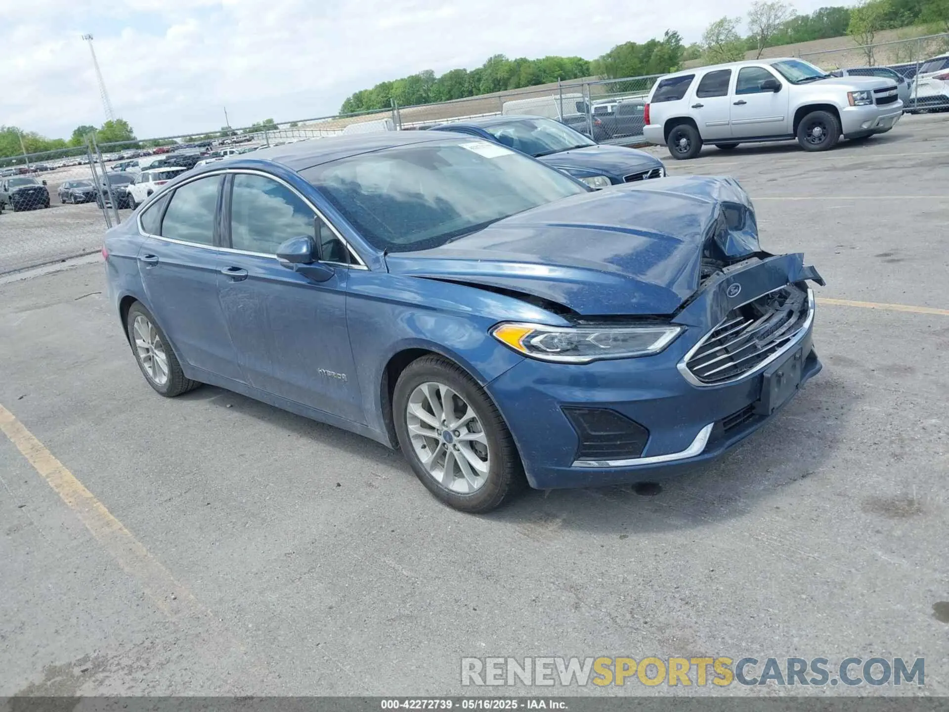 1 fotografías del automóvil dañado 3FA6P0MU2KR140367 FORD FUSION HYBRID 2019