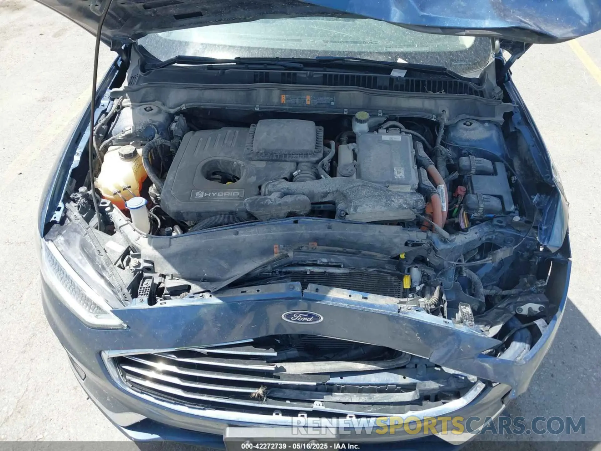 10 fotografías del automóvil dañado 3FA6P0MU2KR140367 FORD FUSION HYBRID 2019