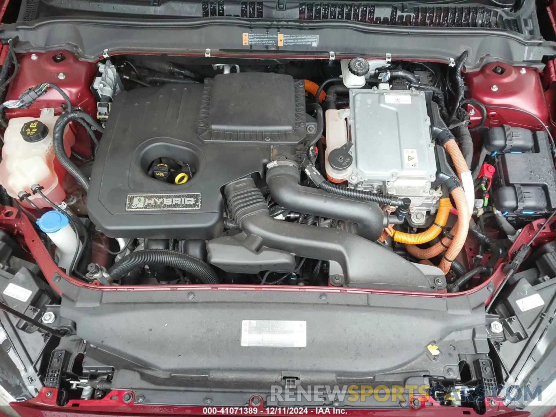 10 fotografías del automóvil dañado 3FA6P0MU6KR136726 FORD FUSION HYBRID 2019