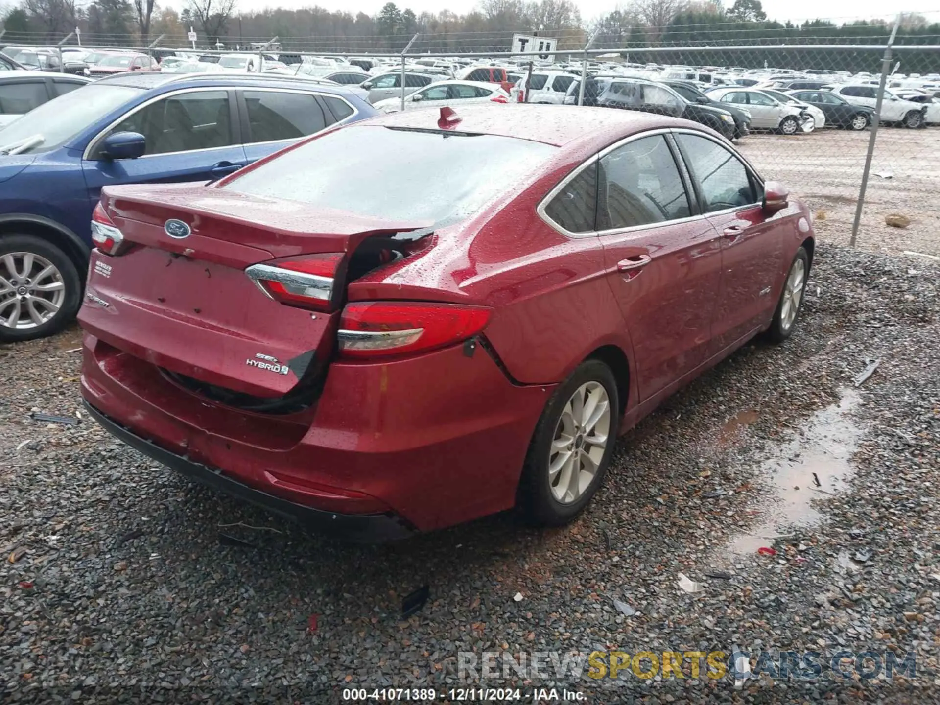 4 fotografías del automóvil dañado 3FA6P0MU6KR136726 FORD FUSION HYBRID 2019