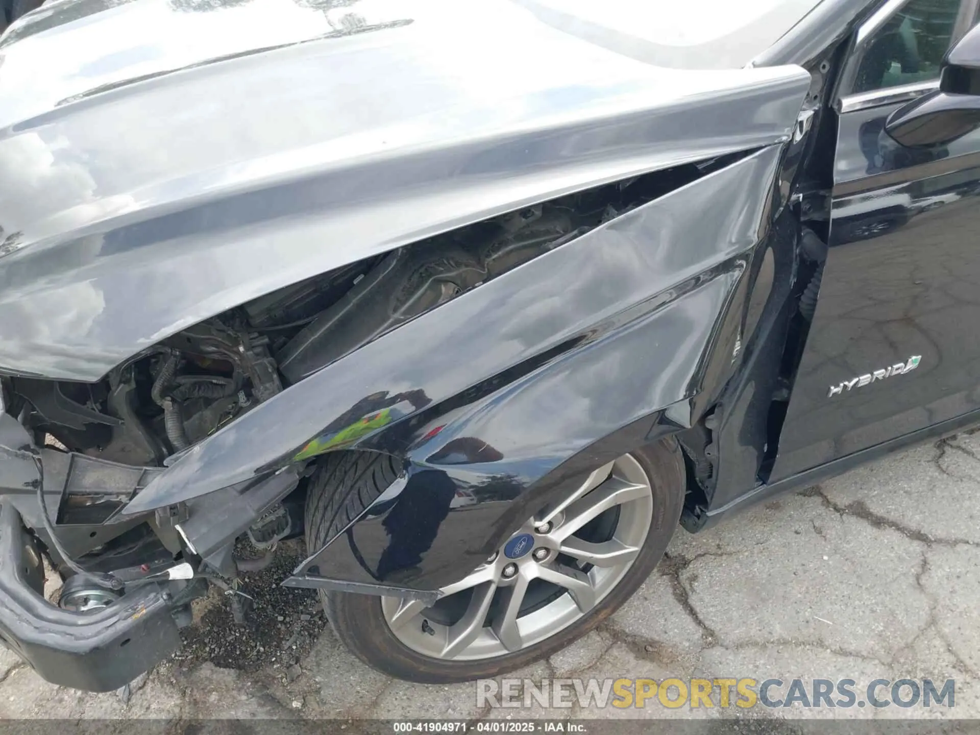 6 fotografías del automóvil dañado 3FA6P0RU0KR116903 FORD FUSION HYBRID 2019