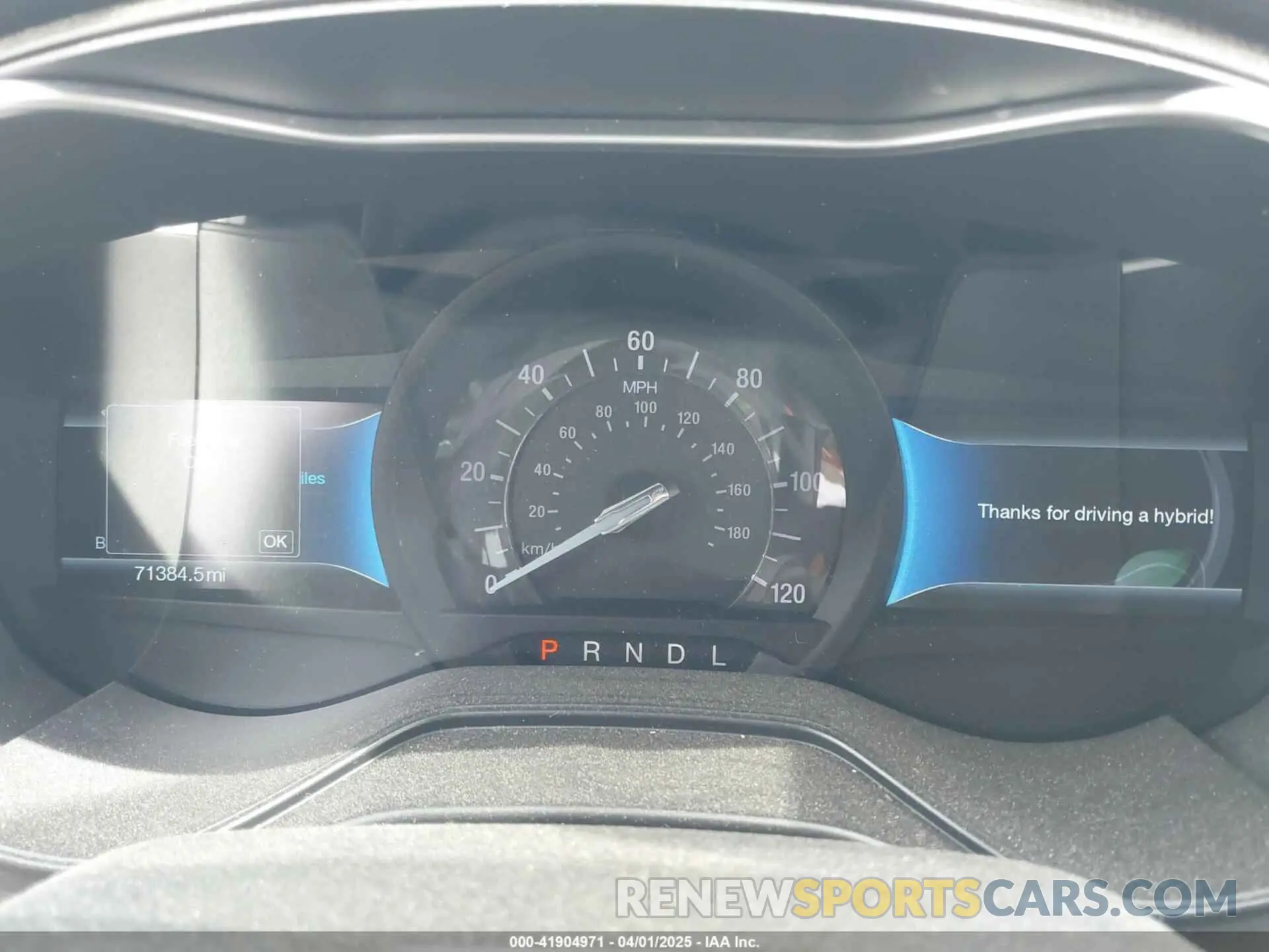 7 fotografías del automóvil dañado 3FA6P0RU0KR116903 FORD FUSION HYBRID 2019