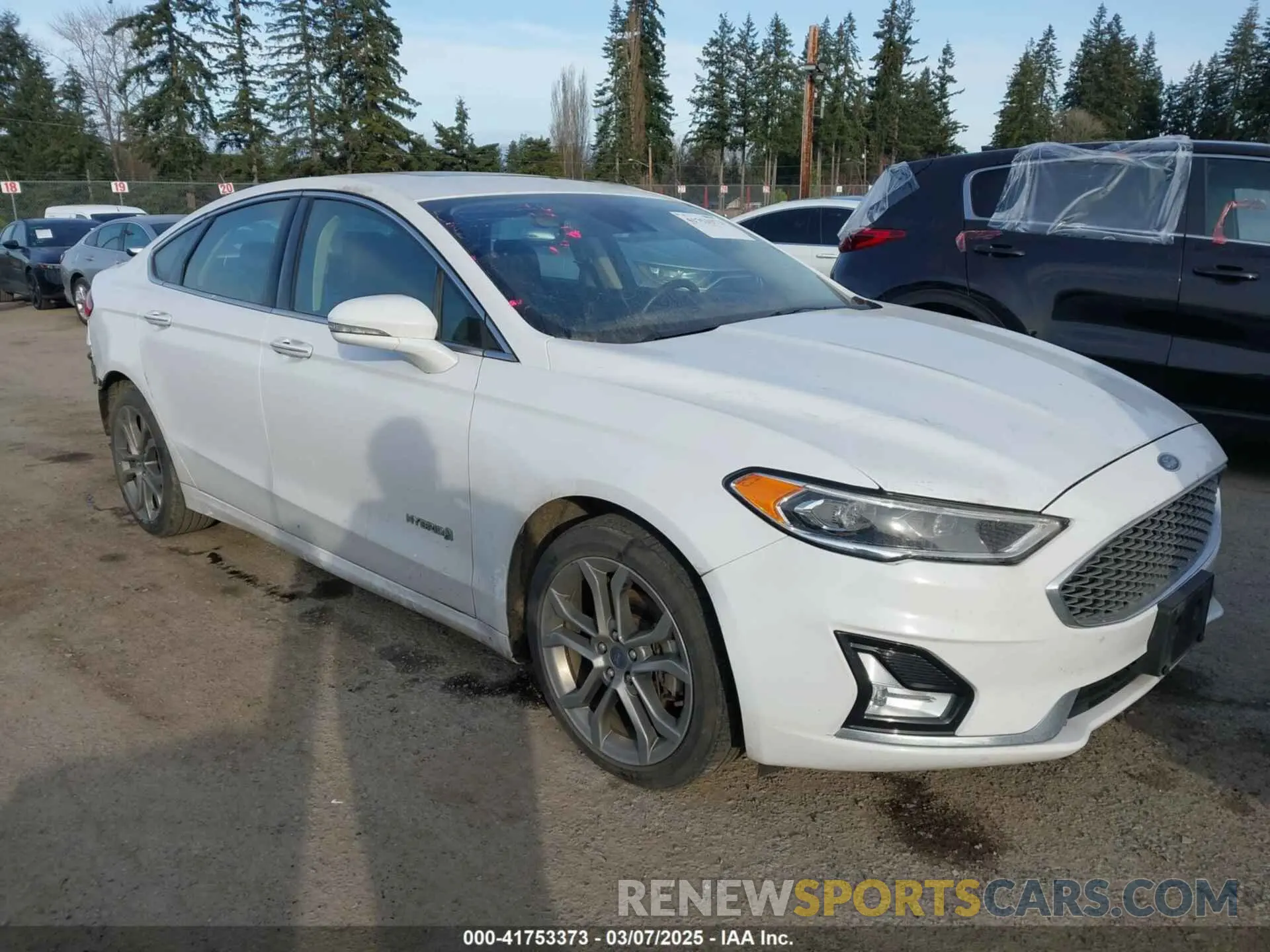 1 fotografías del automóvil dañado 3FA6P0RU2KR183017 FORD FUSION HYBRID 2019
