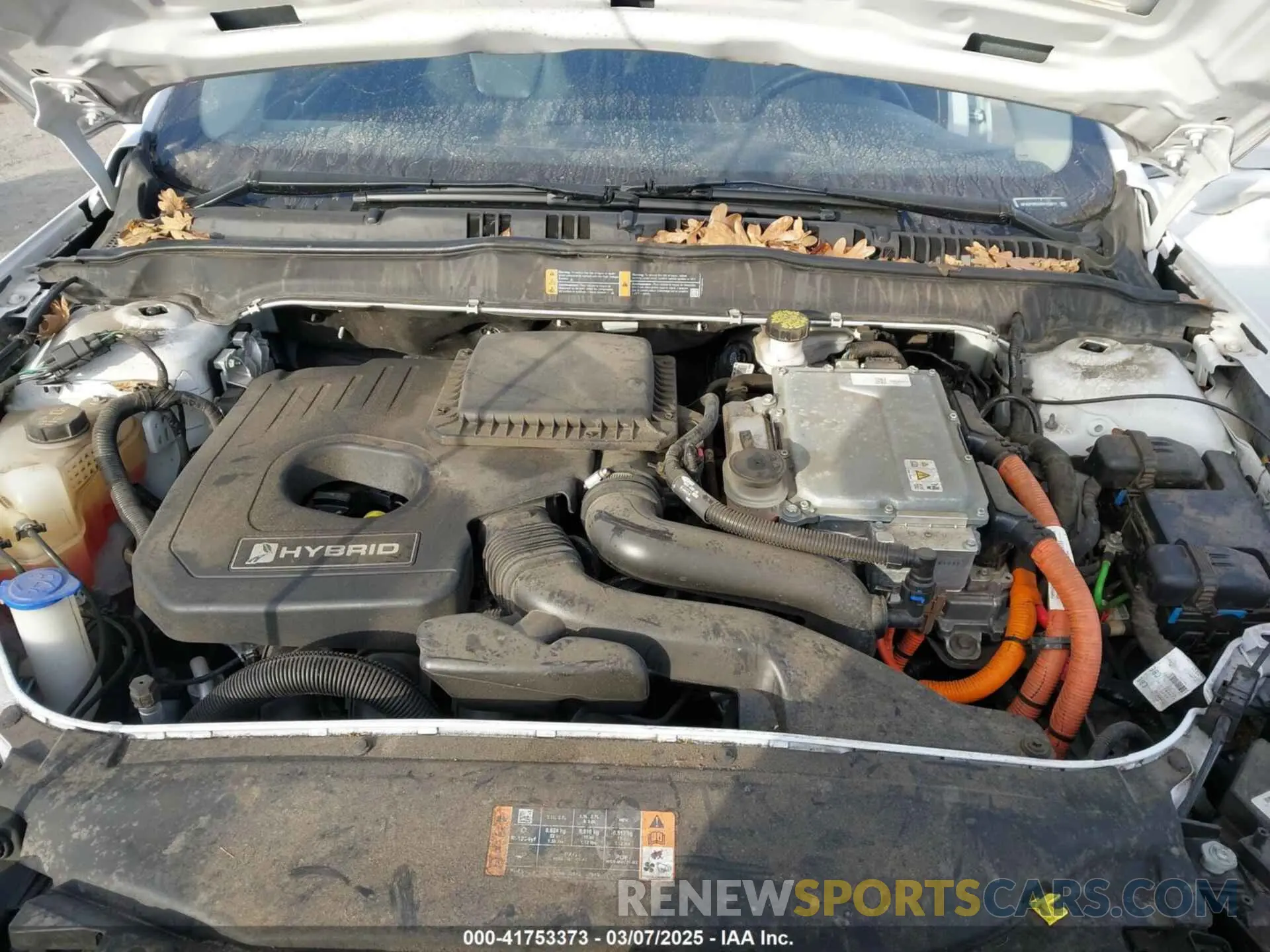 10 fotografías del automóvil dañado 3FA6P0RU2KR183017 FORD FUSION HYBRID 2019