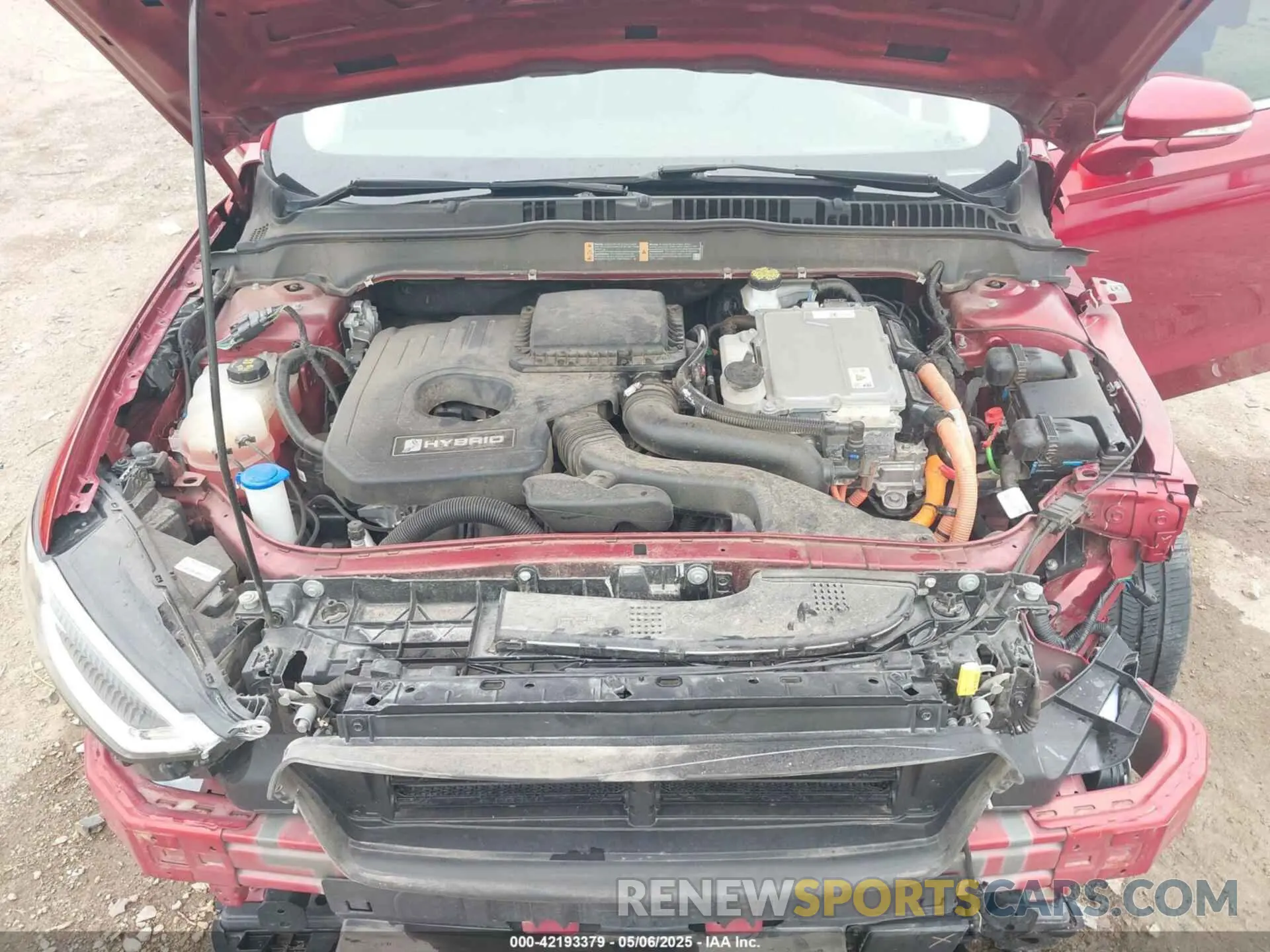 10 fotografías del automóvil dañado 3FA6P0RU2KR190369 FORD FUSION HYBRID 2019