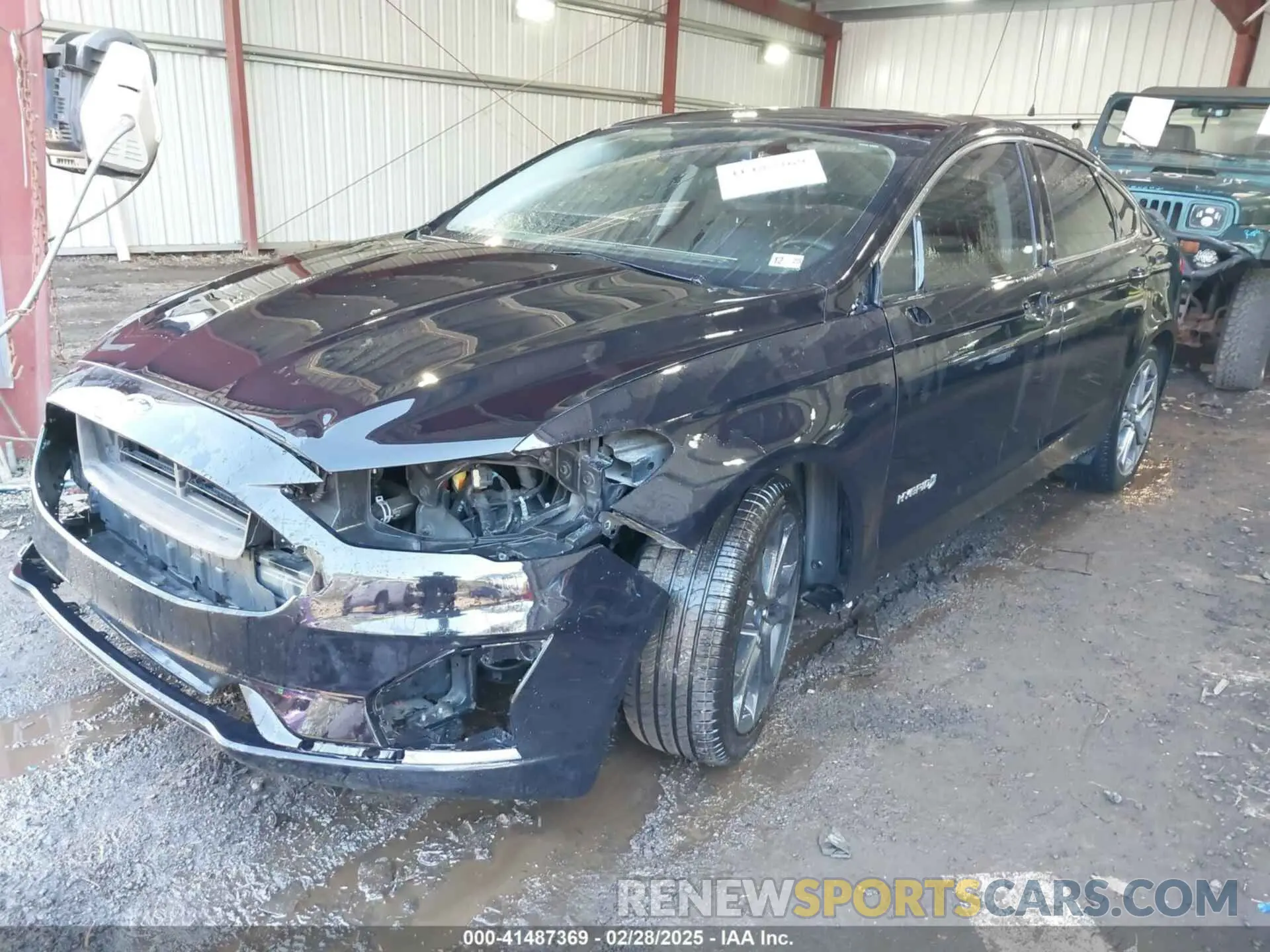 2 fotografías del automóvil dañado 3FA6P0RU3KR243175 FORD FUSION HYBRID 2019