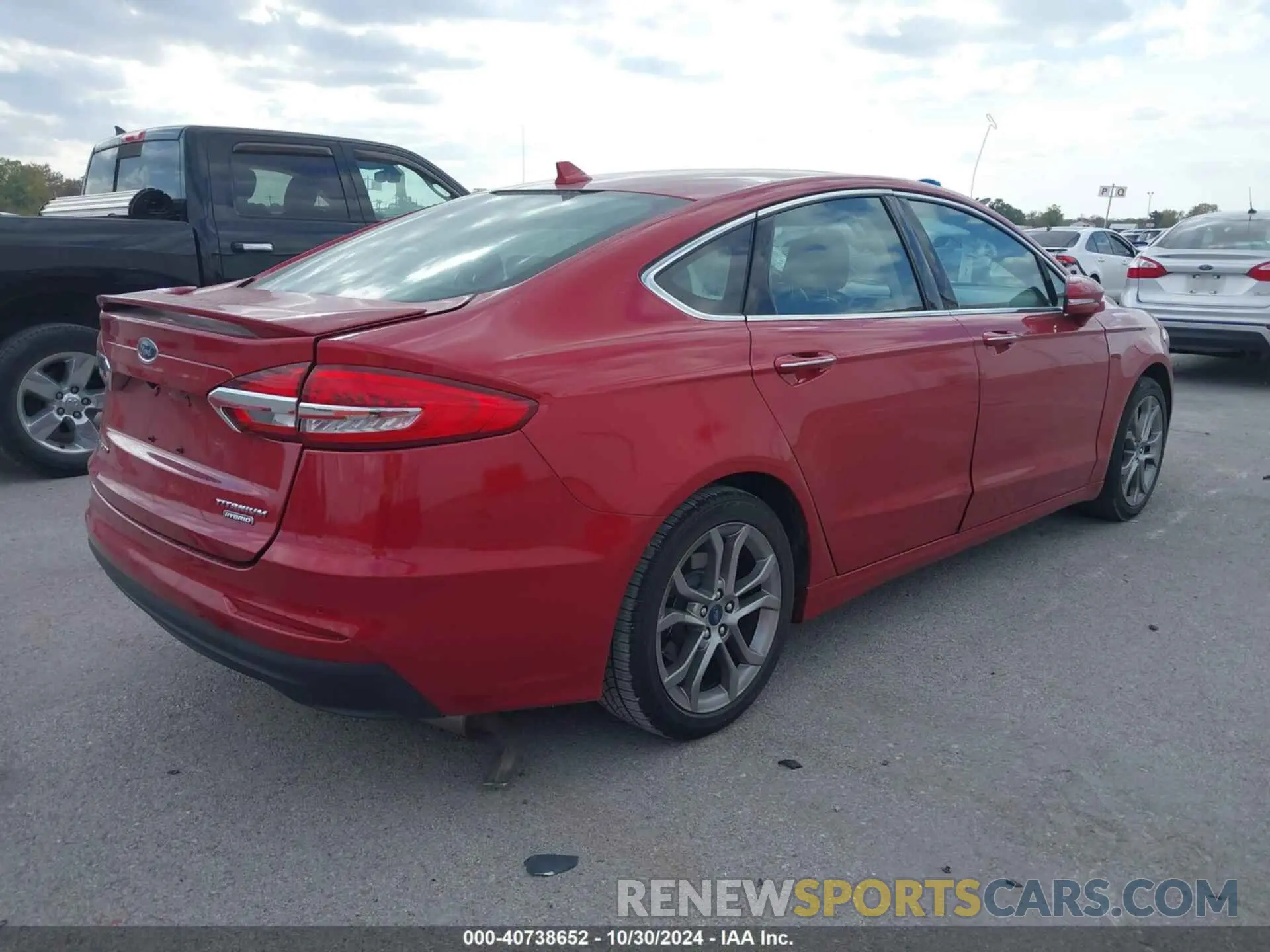 4 fotografías del automóvil dañado 3FA6P0RU7LR156915 FORD FUSION HYBRID 2020